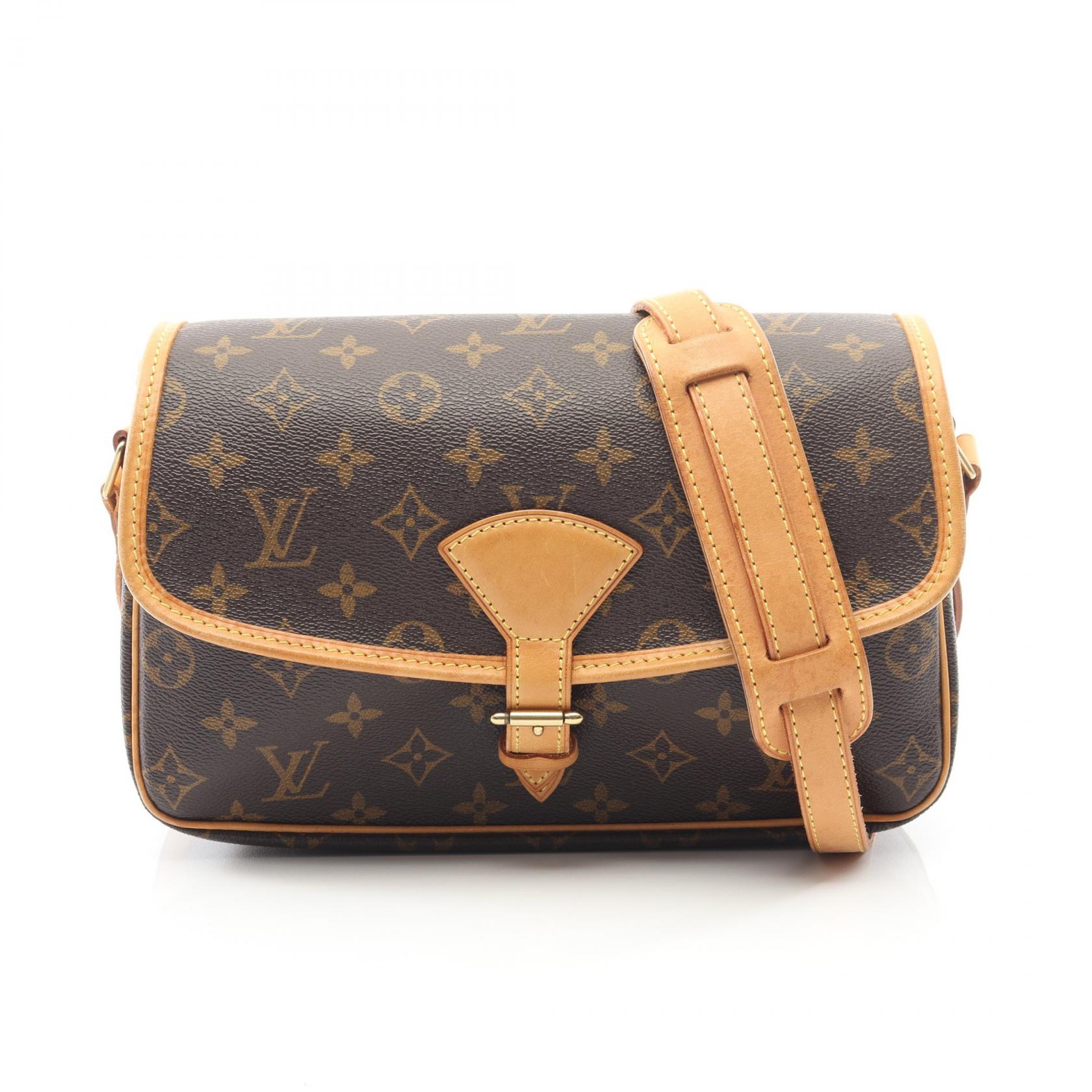 《全品5%クーポン×P5倍》ルイ・ヴィトン LOUIS VUITTON ソローニュ モノグラム ショルダーバッグ バッグ PVCコーティングキャンバス レザー レディース ブラウン系 M42250 【中古】 105,000円