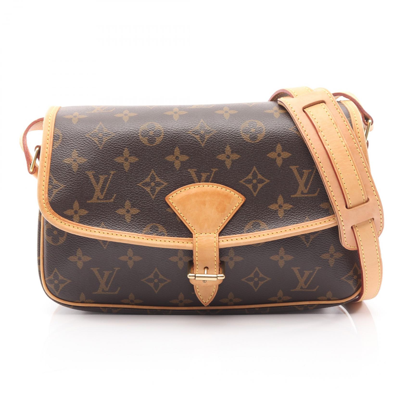 《全品5%クーポン×P5倍》ルイ・ヴィトン LOUIS VUITTON ソローニュ モノグラム ショルダーバッグ バッグ PVCコーティングキャンバス レザー レディース ブラウン系 M42250 【中古】