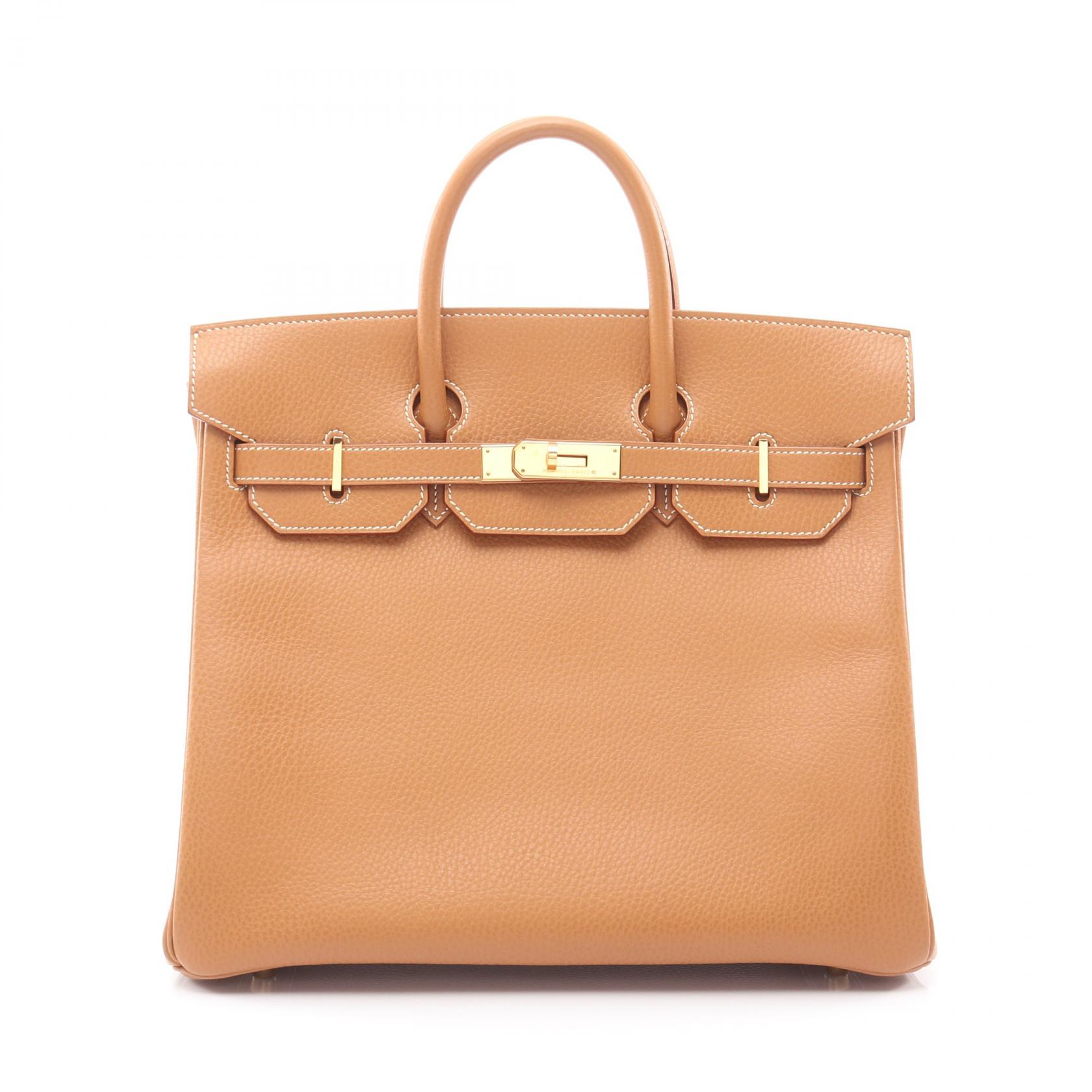 【SALE／10%OFFクーポン】エルメス HERMES オータクロア32 ナチュラル ハンドバッグ バッグ アルデンヌ アルデンヌ レディース ブラウン系 【中古】 808,500円
