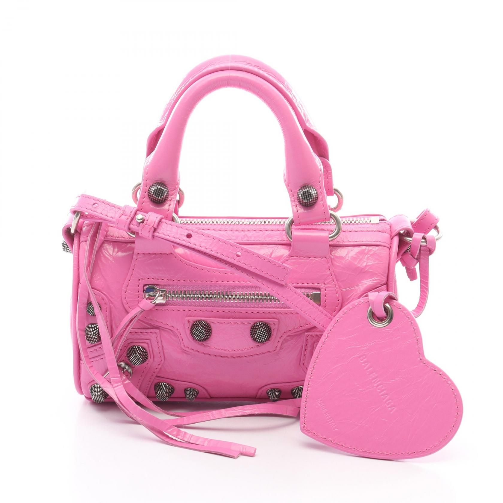 バレンシアガ BALENCIAGA ル カゴール ナノ ダッフル ハンドバッグ バッグ レザー レディース ピンク系 7925992AA6T5908 【新品】