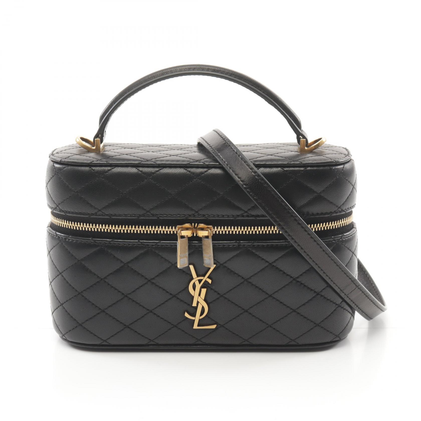 【SALE／10%OFFクーポン】サンローランパリ SAINT LAURENT PARIS ギャビー ハンドバッグ バッグ ラムスキン（羊革） レディース ブラック系 7667311EL071000 【新品】