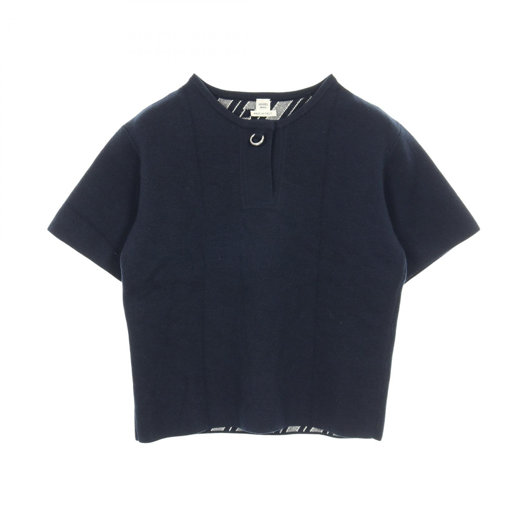 【SALE／1万円OFFクーポン】エルメス HERMES ニット 衣料品 トップス カシミヤ コットン レディース ネイビー系 3E2609D5 【中古】