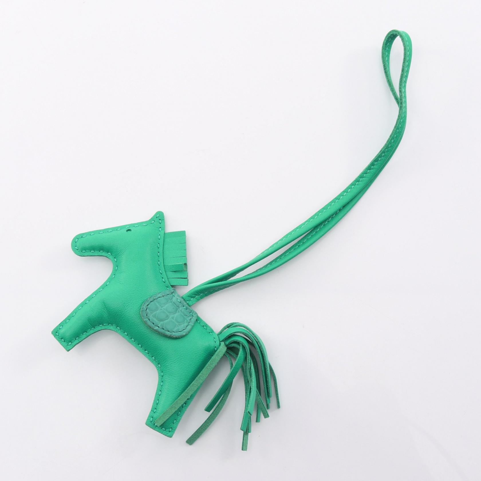 【SALE／1万円OFFクーポン】エルメス HERMES ロデオPM タッチ ミント チャーム アクセサリー アニョーミロ / アリゲーターマット アニョーミロ レディース グリーン系 【中古】 72,600円