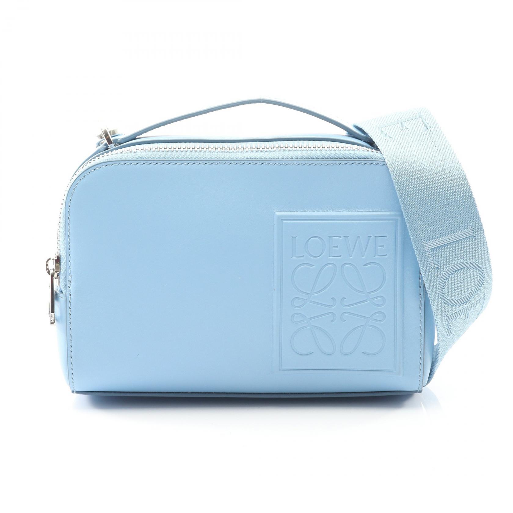 【SALE／1万円OFFクーポン】ロエベ LOEWE クロスボディ カメラバッグ ミニ ハンドバッグ バッグ レザー レディース ブルー系 C565R41X02 【中古】