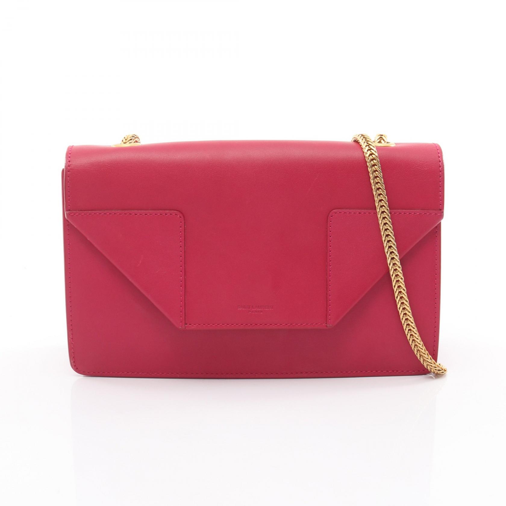《全品5%クーポン×P5倍》サンローランパリ SAINT LAURENT PARIS ベティ ショルダーバッグ バッグ レザー レディース ピンク系 【中古】