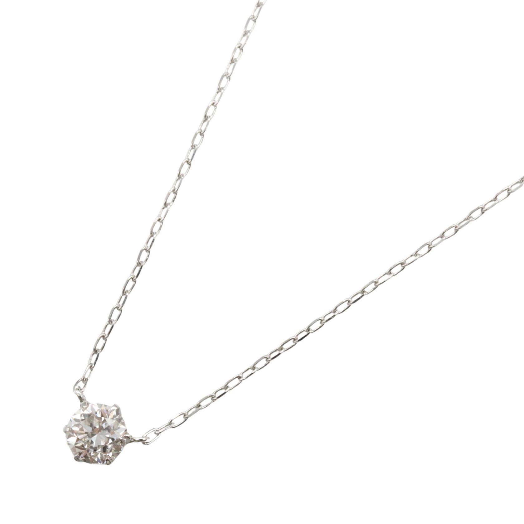 【15%OFFクーポン対象】ジュエリー JEWELRY ダイヤモンド ネックレス ネックレス ジュエリー Pt850プラチナ ダイヤモンド レディース シルバー系 / クリア系 ﾀﾞｲﾔ 1.4g 【中古】 36,400円