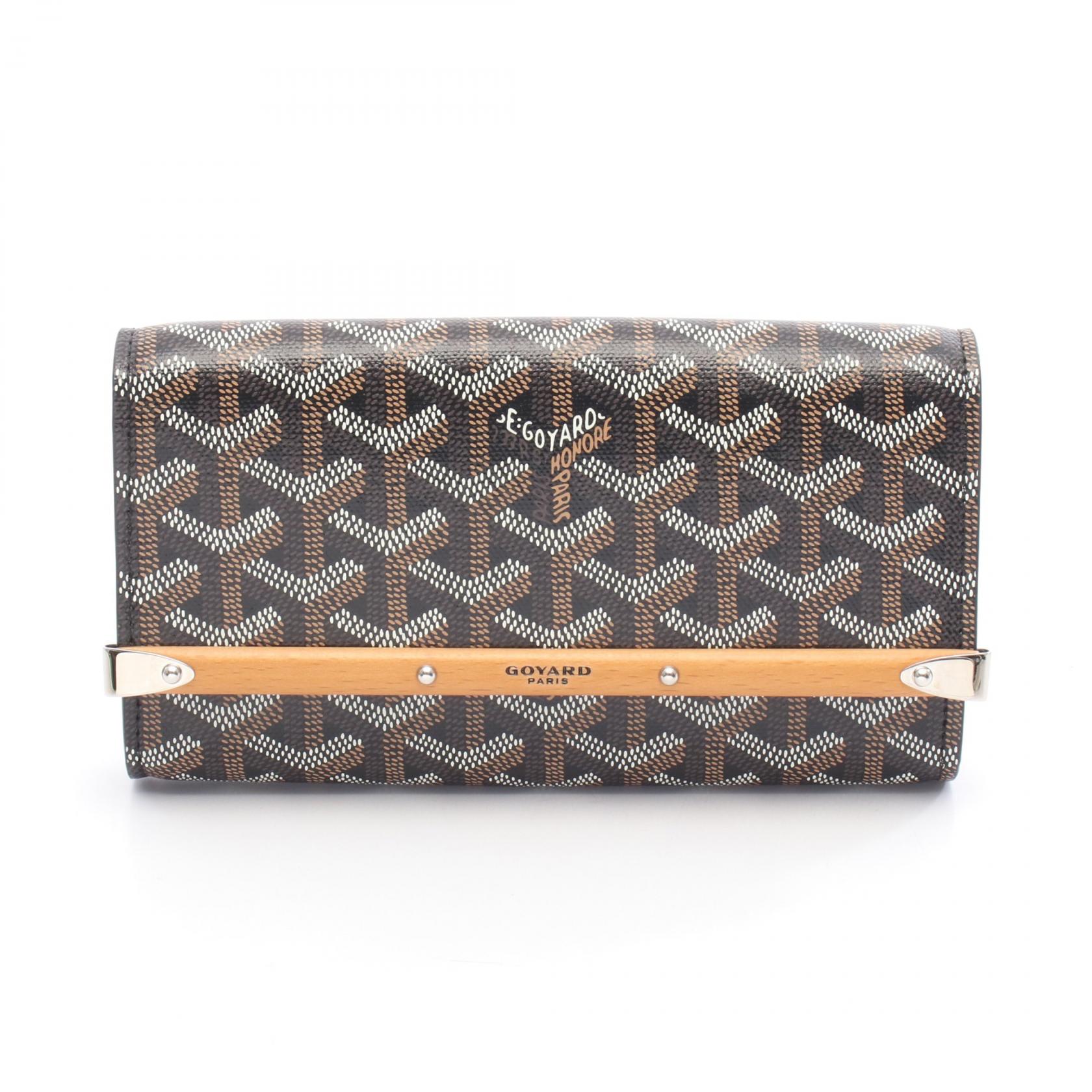 【SALE／2万円OFFクーポン】ゴヤール GOYARD モンテカルロ ミニケース ポーチ バッグ PVCコーティングキャンバス ウッド レディース ネイビー系 / マルチカラー MONTE2MINTY01CL01P 【中古】