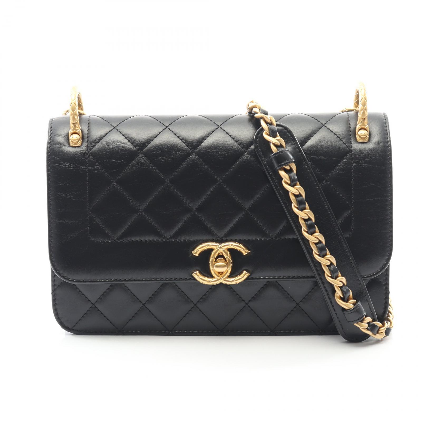 《全品5%クーポン×P5倍》シャネル CHANEL マトラッセ ショルダーバッグ バッグ レザー レディース ブラック系 【中古】