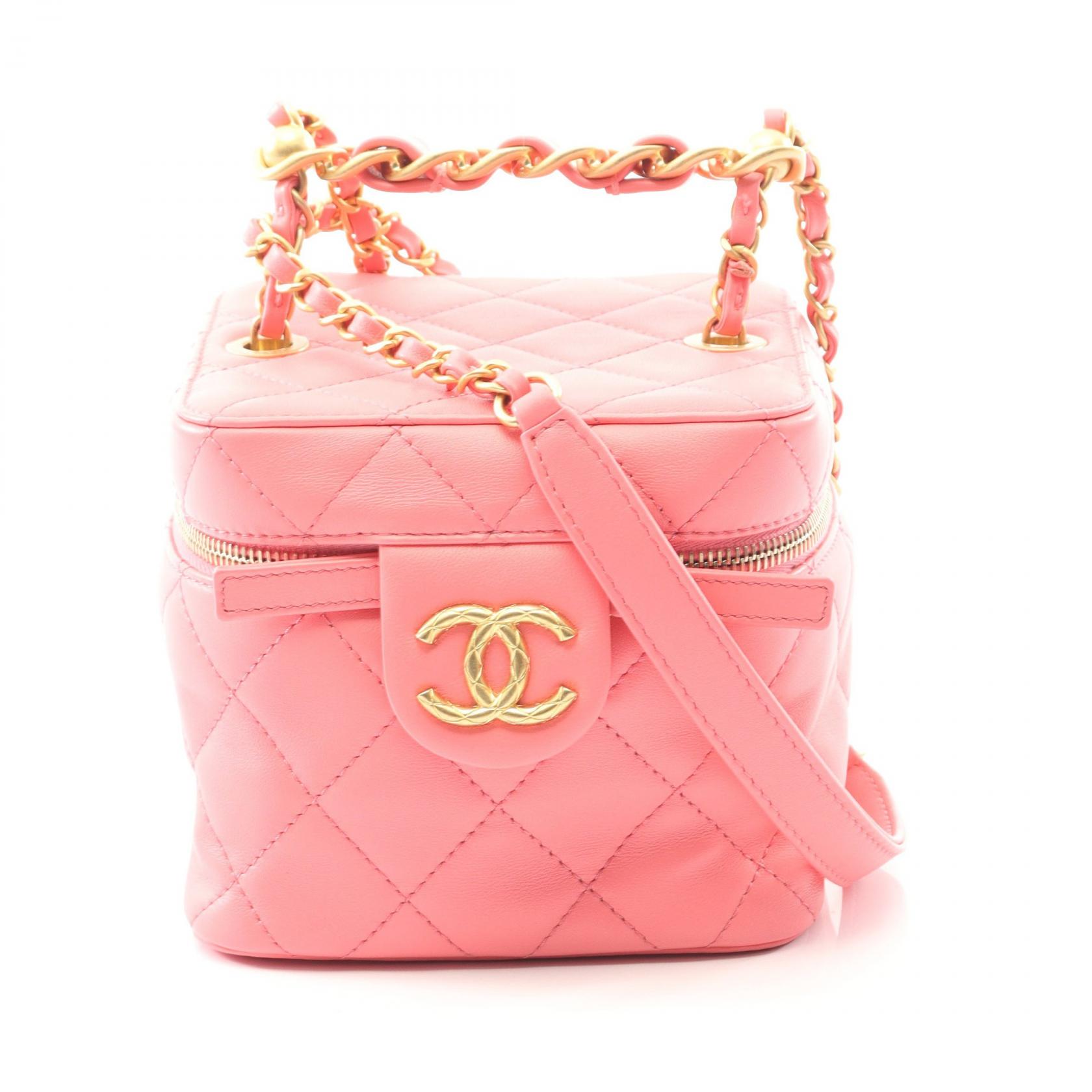 《全品5%クーポン×P5倍》シャネル CHANEL マトラッセ ショルダーバッグ バッグ ラムスキン（羊革） レディース ピンク系 AS3228 【中古】