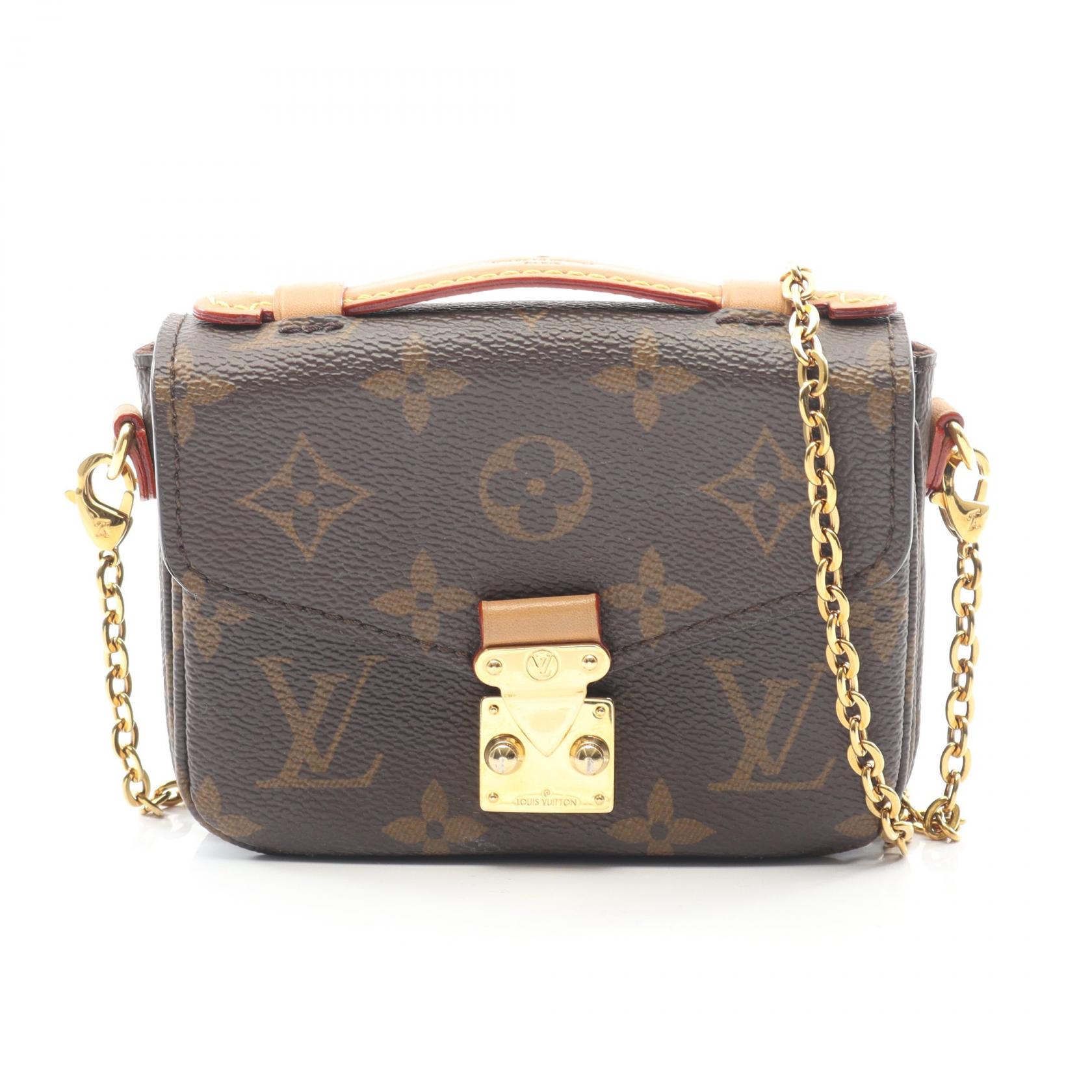 【15%OFFクーポン対象】ルイ・ヴィトン LOUIS VUITTON ミクロ メティス モノグラム ハンドバッグ バッグ PVCコーティングキャンバス レザー モノグラム レディース ブラウン系 M81267 【中古】