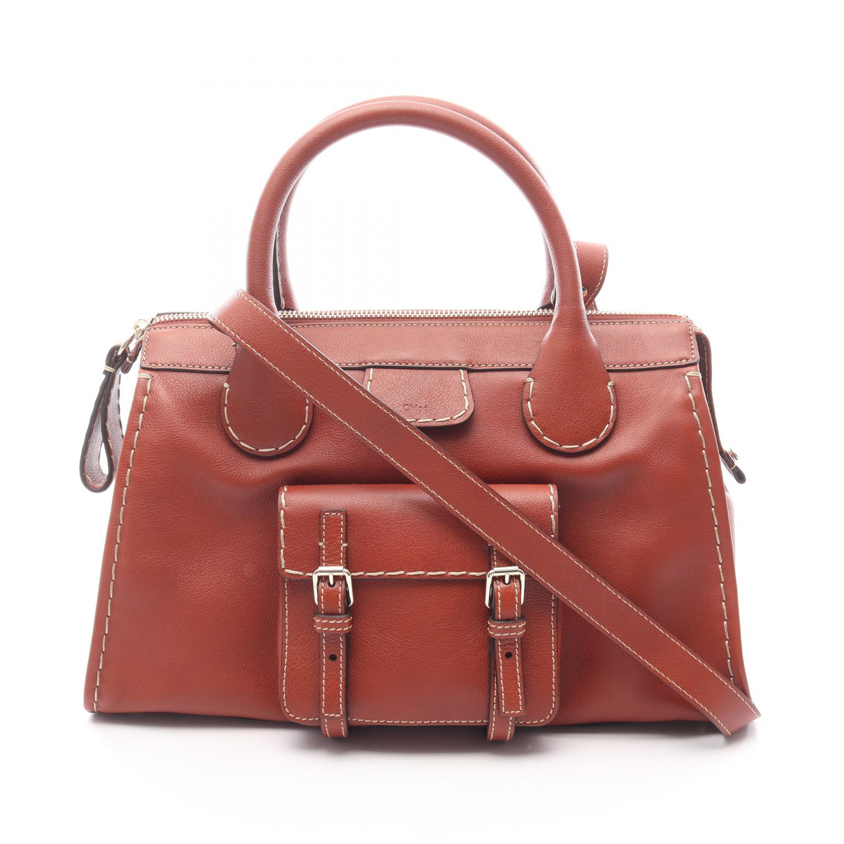 【SALE／1万円OFFクーポン】クロエ Chloe EDITH ハンドバッグ バッグ レザー レディース ブラウン系 CHC21WS450F4327S 【新品】