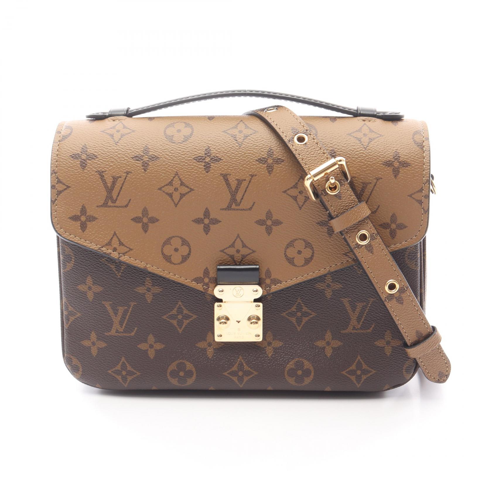 【SALE／10%OFFクーポン】ルイ・ヴィトン LOUIS VUITTON ポシェット メティス MM ハンドバッグ バッグ PVCコーティングキャンバス レザー モノグラム・リバース レディース ブラウン系 / ブラック系 M44876 【中古】