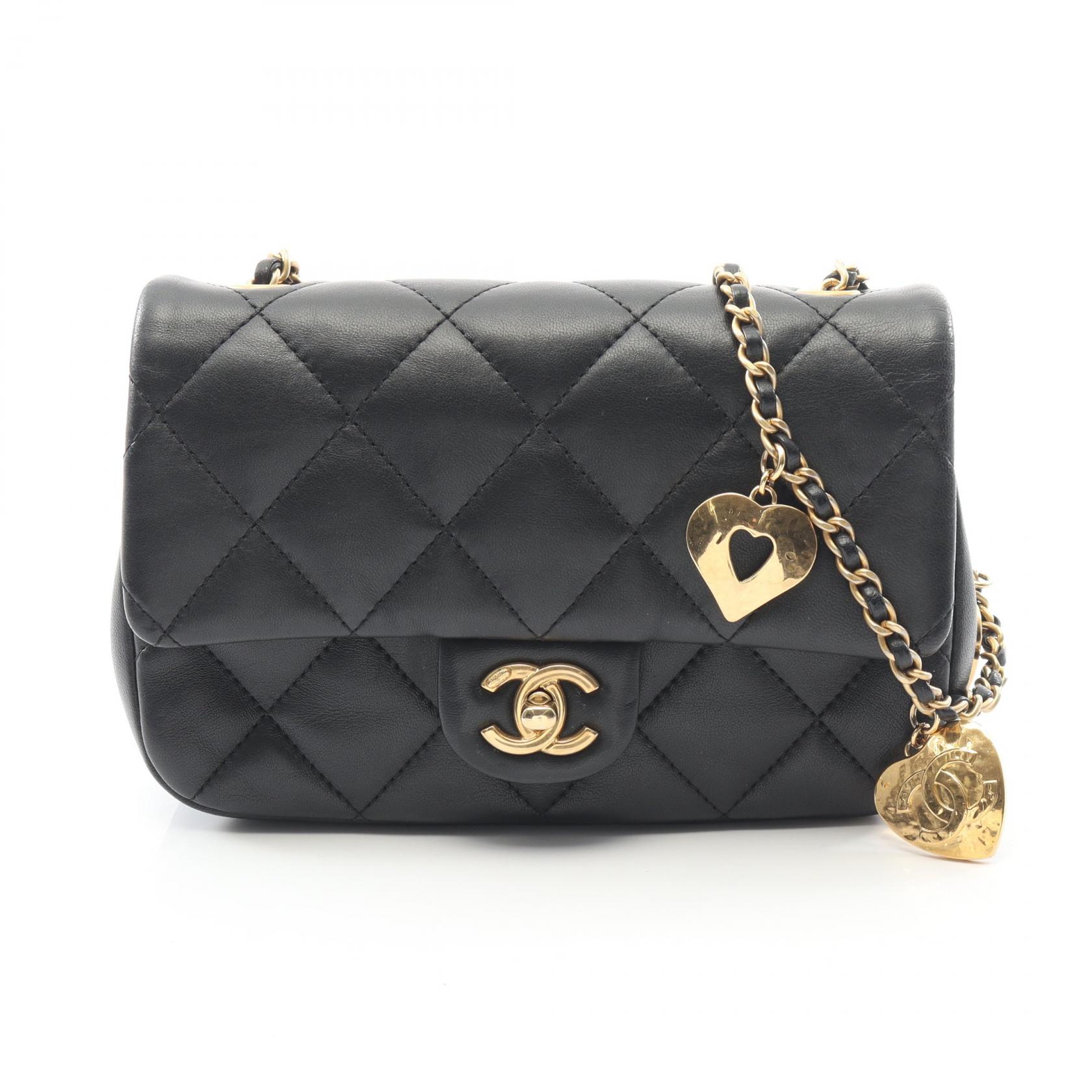 《全品5%クーポン×P5倍》シャネル CHANEL マトラッセ ショルダーバッグ バッグ ラムスキン（羊革） レディース ブラック系 AS3457 【中古】