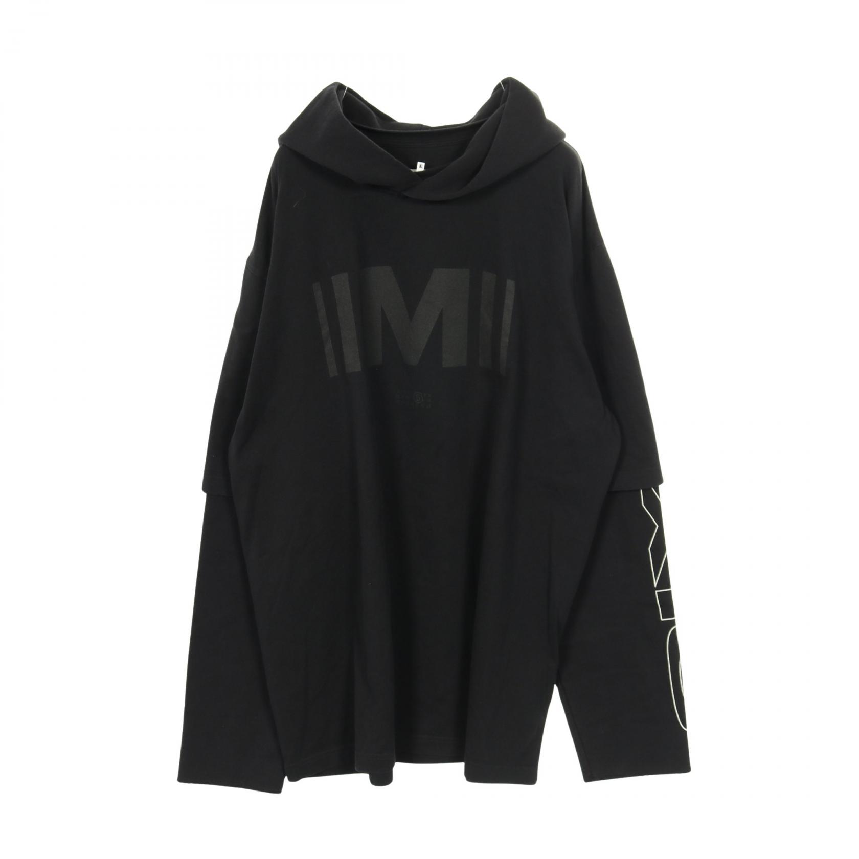 ≪20%OFFクーポン 7/19 20時~7/26 9:59≫エムエムシックス MM6 パーカー 衣料品 トップス コットン メンズ ブラック系 【中古】|Mike Museum