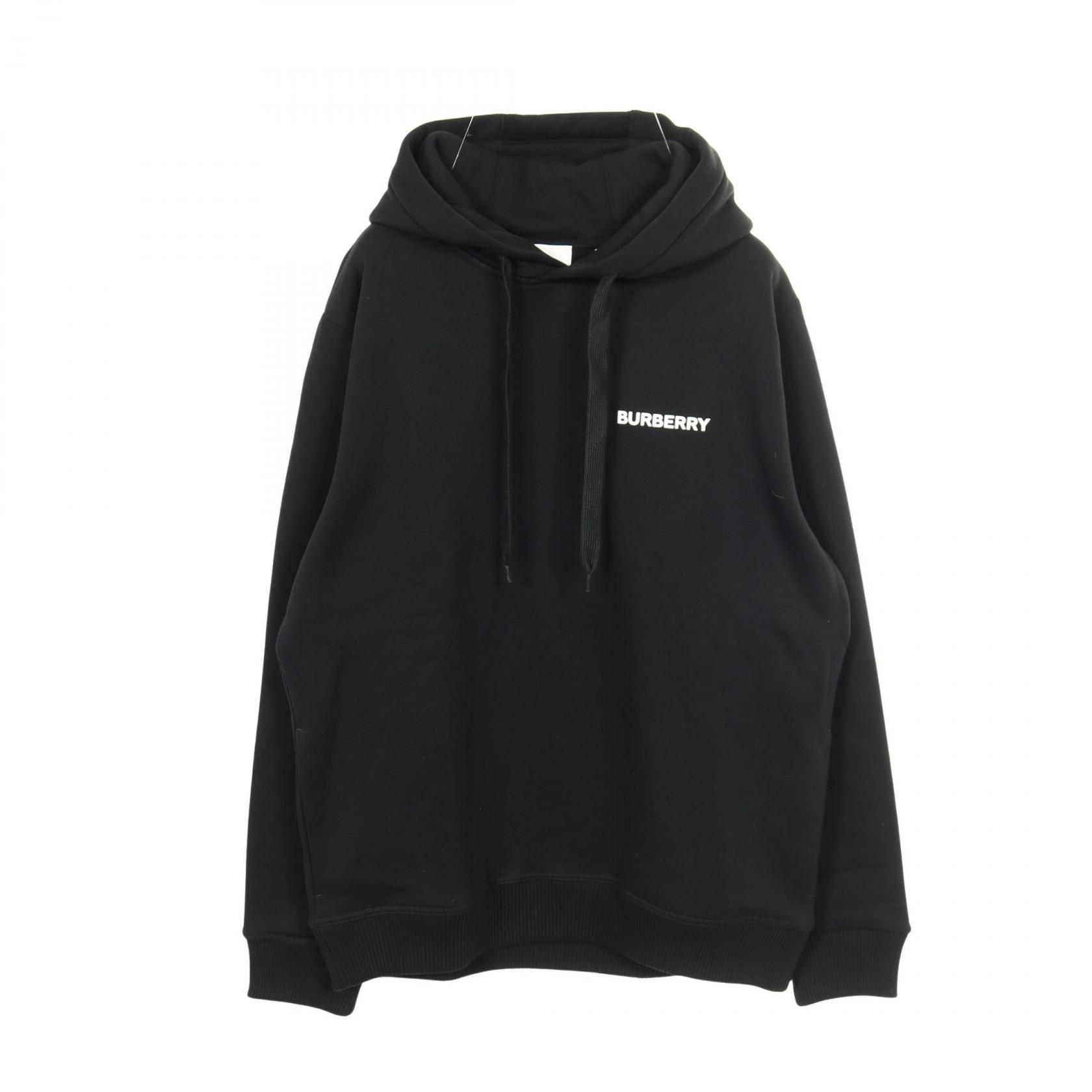 【SALE／5千円OFFクーポン】バーバリー BURBERRY EKD PRINT COTTON BLEND HOODIE パーカー 衣料品 トップス コットン メンズ ブラック系 【中古】