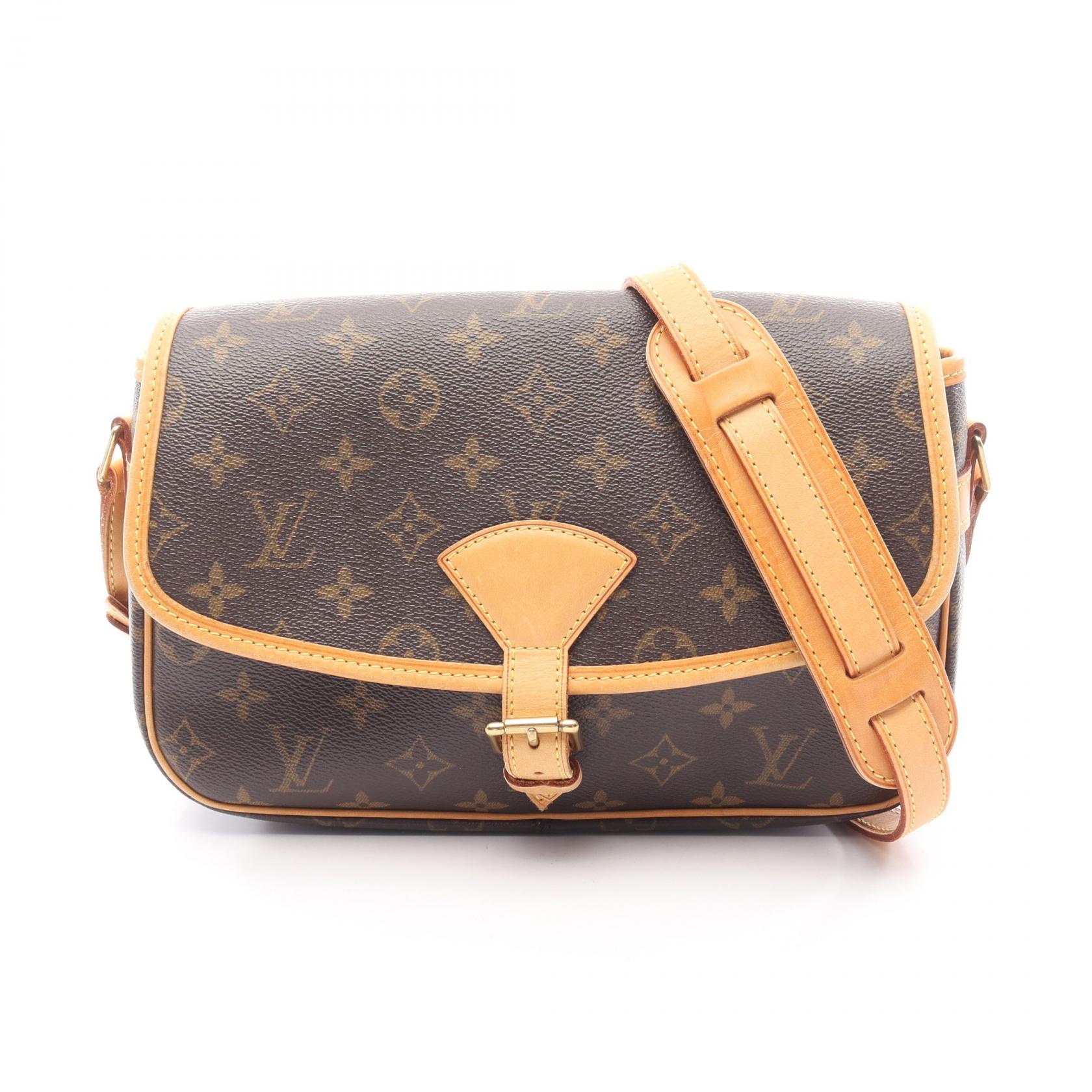 【15%OFFクーポン対象】ルイ・ヴィトン LOUIS VUITTON ソローニュ ショルダーバッグ バッグ PVCコーティングキャンバス レザー モノグラム レディース ブラウン系 M42250 【中古】