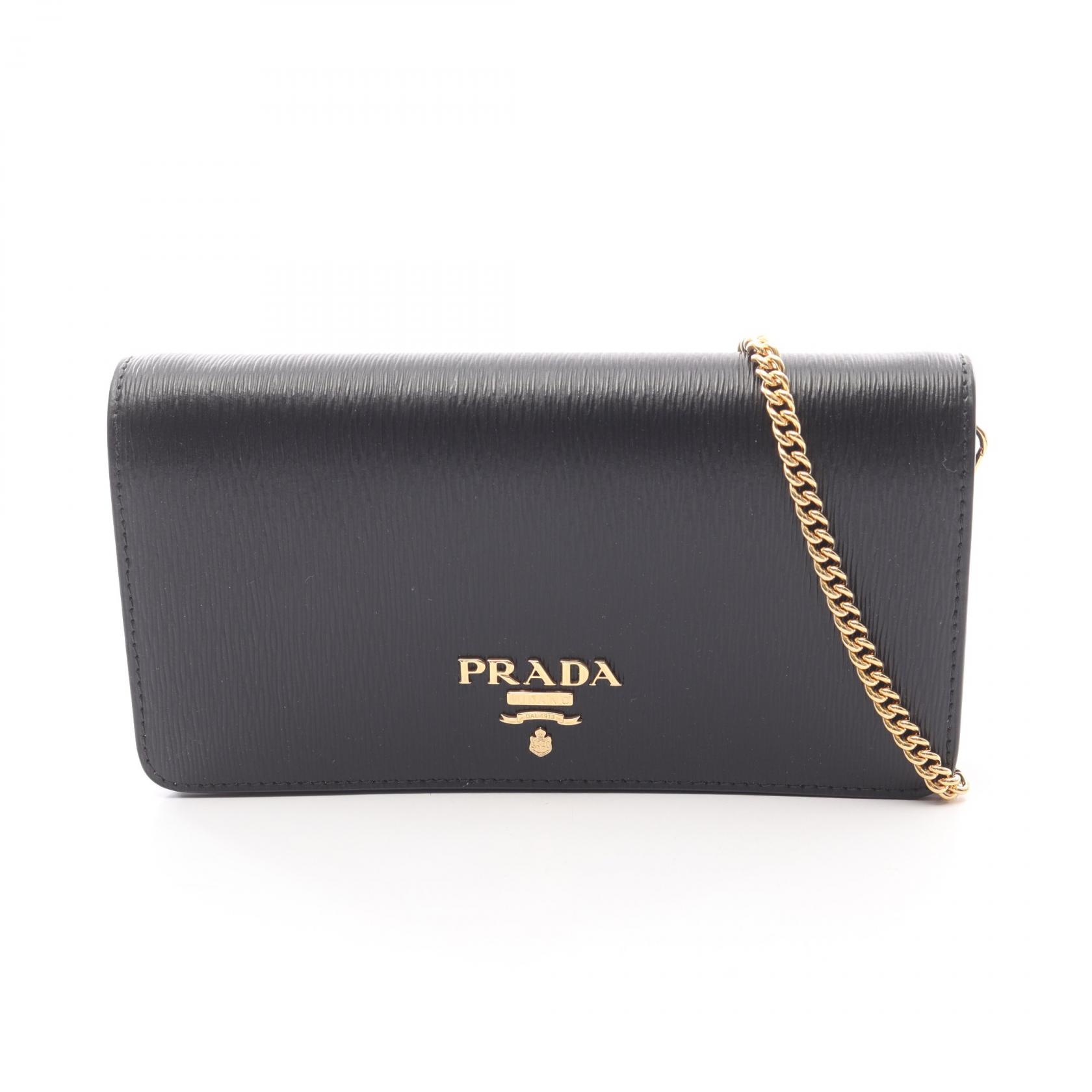 【SALE／1万円OFFクーポン】プラダ PRADA VITELLO MOVE ショルダーバッグ バッグ レザー レディース ブラック系 1DH044 【中古】