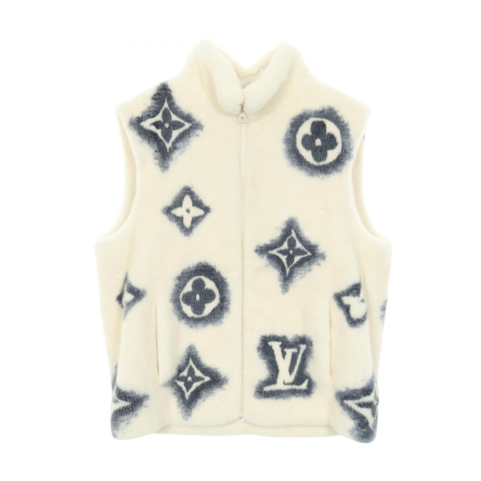 【SALE／10%OFFクーポン】ルイ・ヴィトン LOUIS VUITTON モノグラム ベスト 衣料品 トップス ミンク メンズ ホワイト系 / ブルー系 RM232M AI9 HPL12W 【中古】