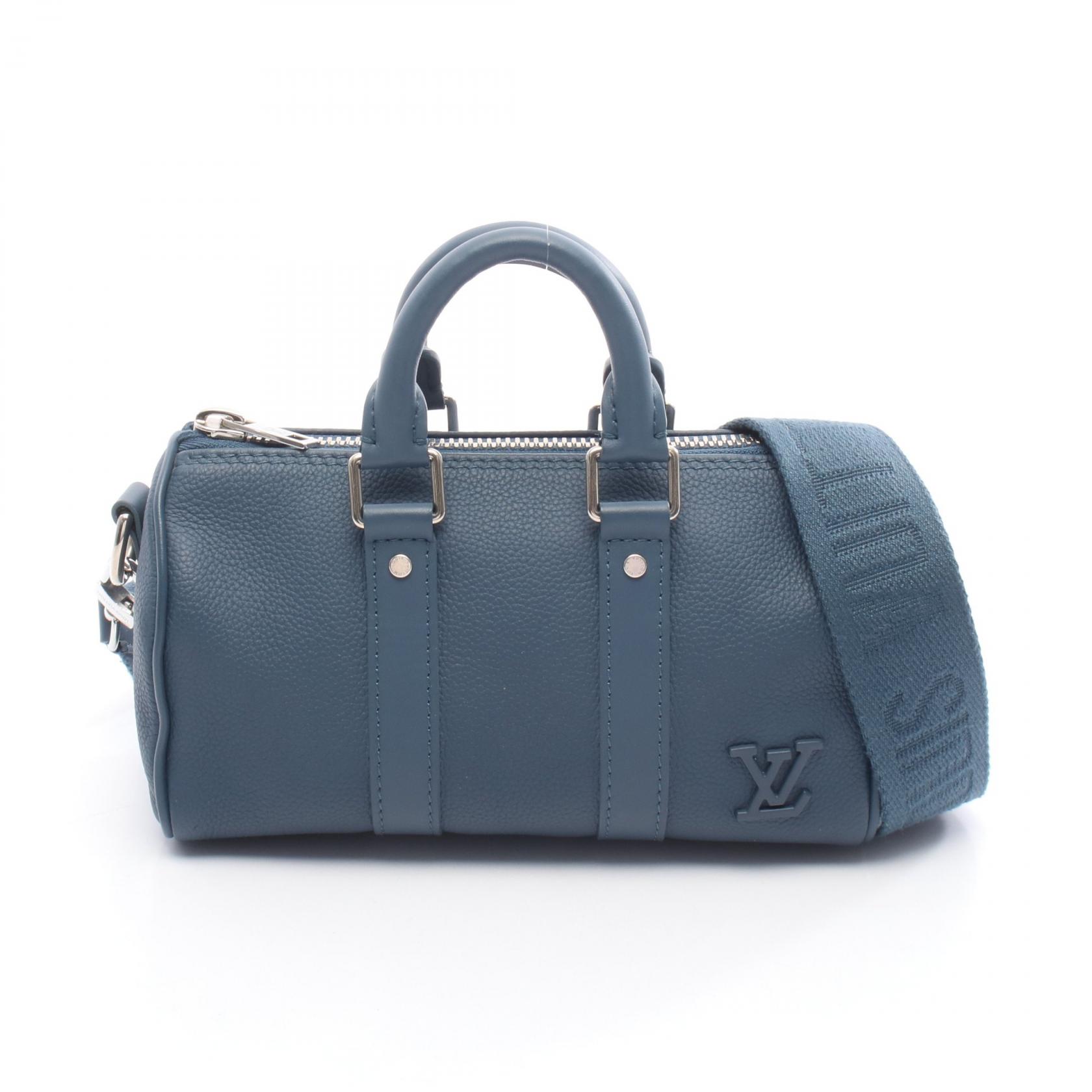 《全品5%クーポン×P5倍》ルイ・ヴィトン LOUIS VUITTON キーポルXS LVアエログラム ハンドバッグ バッグ レザー アエログラム メンズ ブルー系 M81003 【中古】