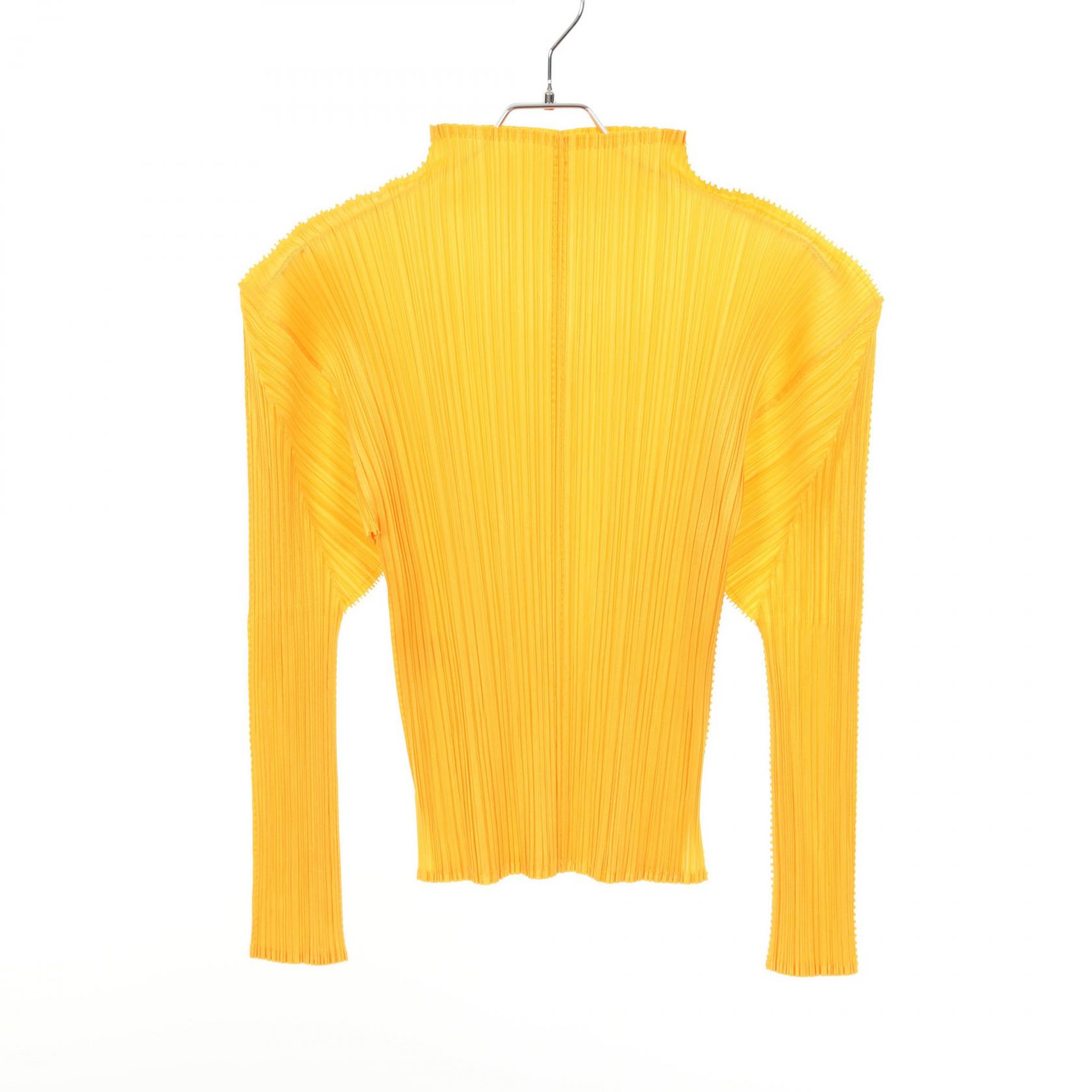 プリーツプリーズ PLEATS PLEASE プリーツ カットソー 衣料品 トップス ポリエステル レディース イエロー系 PP41-JK122 【中古】