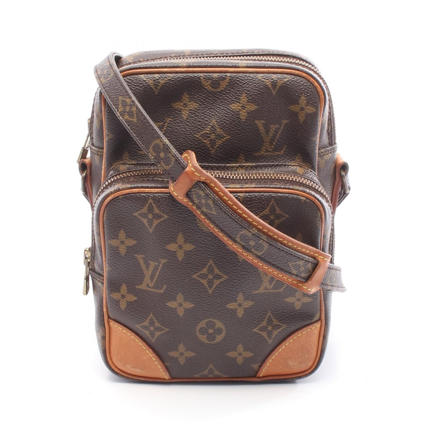 《全品5%クーポン×P5倍》ルイ・ヴィトン LOUIS VUITTON アマゾン ショルダーバッグ バッグ PVCコーティングキャンバス レザー モノグラム レディース ブラウン系 M45236 【中古】
