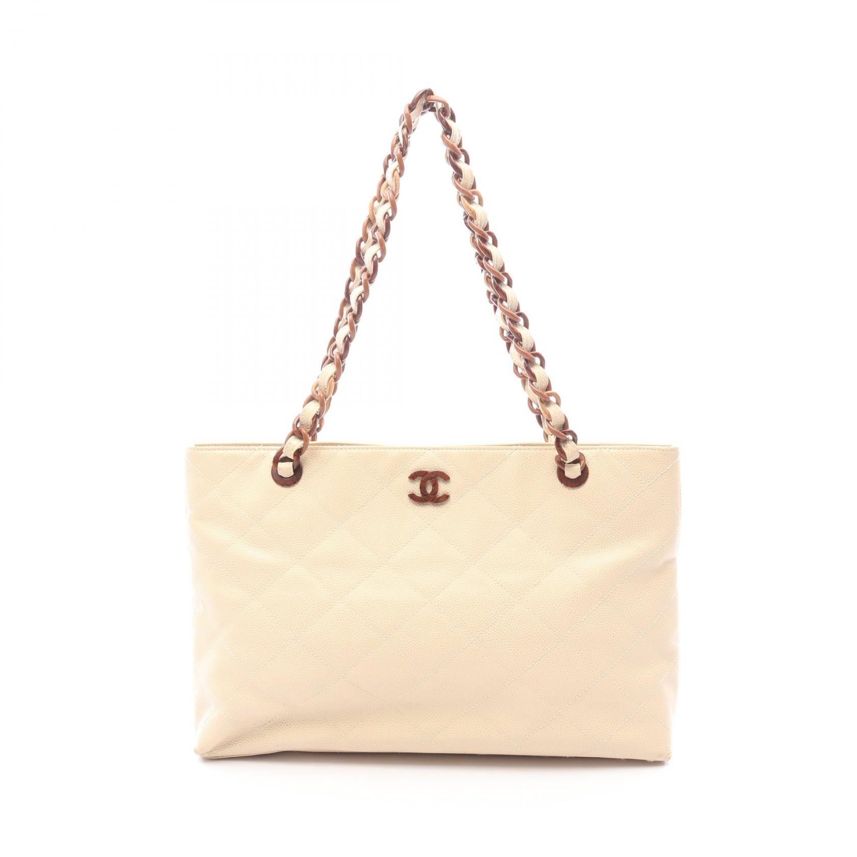 シャネル CHANEL マトラッセ トートバッグ バッグ キャビアスキン(グレインドカーフ) レディース ベージュ系 【中古】