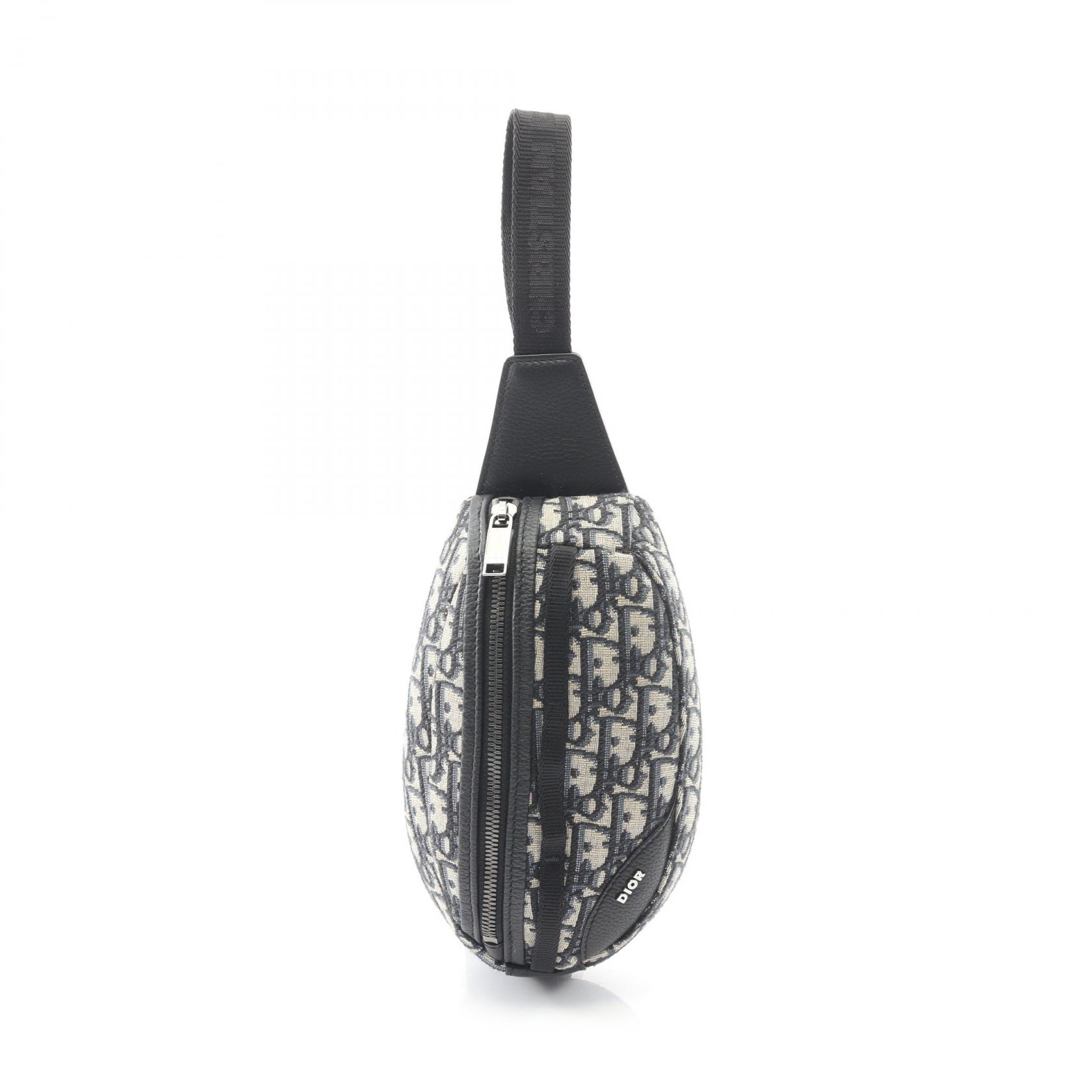 【SALE／2万円OFFクーポン】ディオール Dior SCARAB オブリーク ウエストバッグ ボディバッグ バッグ キャンバス レザー メンズ ベージュ系 / ネイビー系 / ブラック系 【中古】