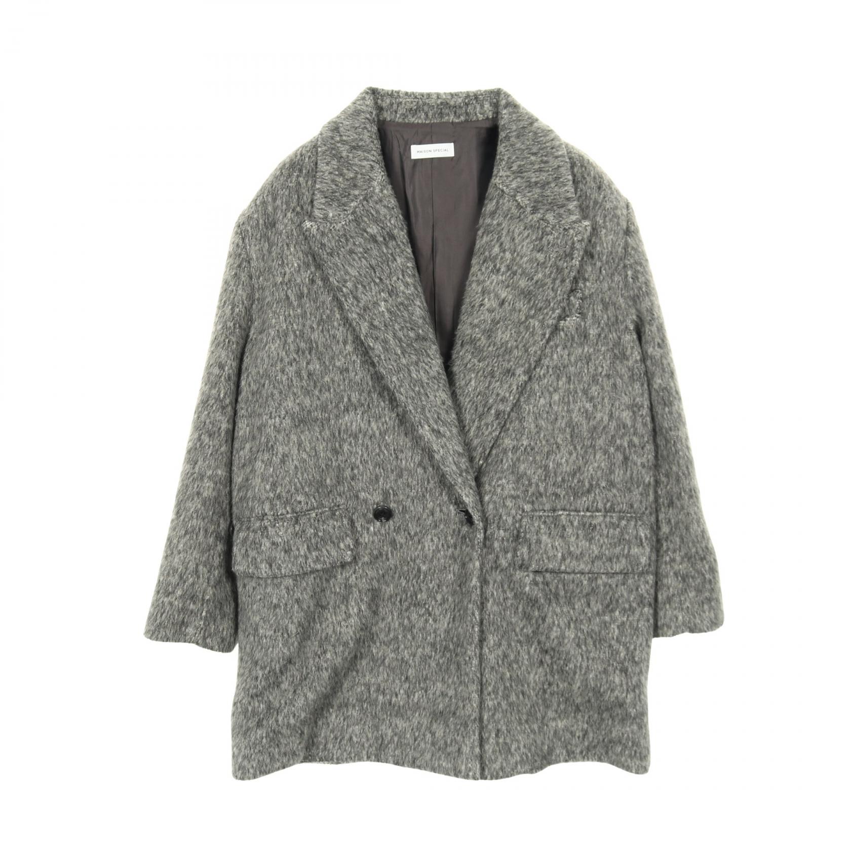 【30%OFFクーポン対象】メゾンスペシャル MAISON SPECIAL Shaggy Jacket 衣料品 アウター ウール ポリエステル レディース グレー系 【中古】