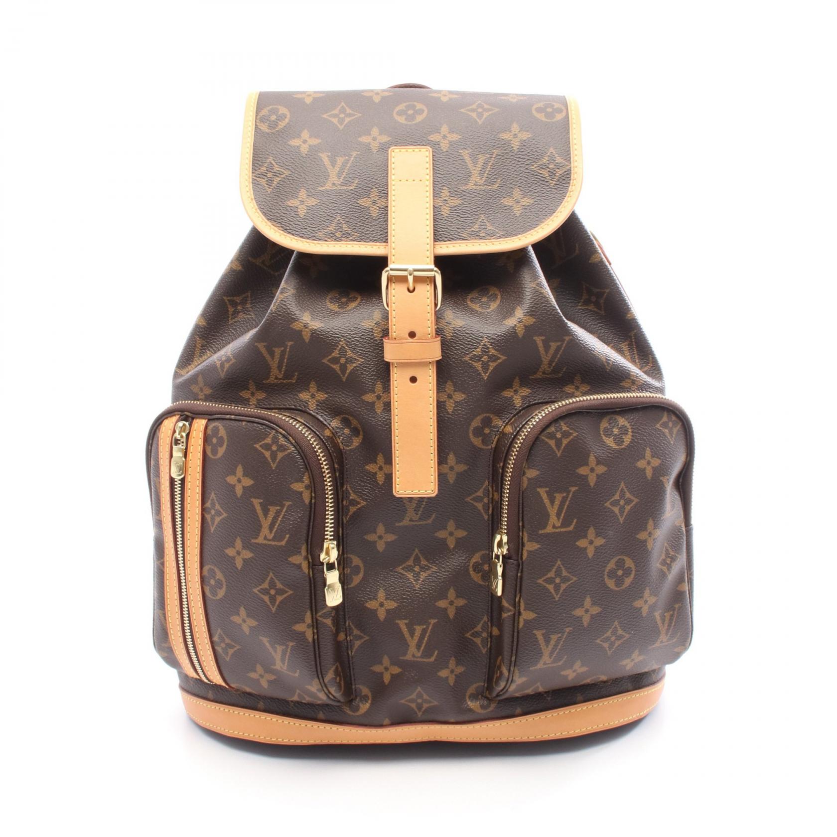 【SALE／10%OFFクーポン】ルイ・ヴィトン LOUIS VUITTON サックアド ボスフォール リュックサック バックパック バッグ PVCコーティングキャンバス レザー モノグラム レディース ブラウン系 M40107 【中古】