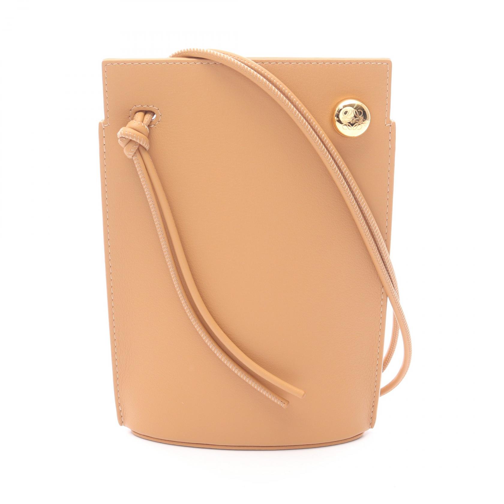 【15%OFFクーポン対象】ロエベ LOEWE ぺブル ダイス ポケット ショルダーバッグ バッグ レザー レディース ブラウン系 CPBPR12X012586 【新品】
