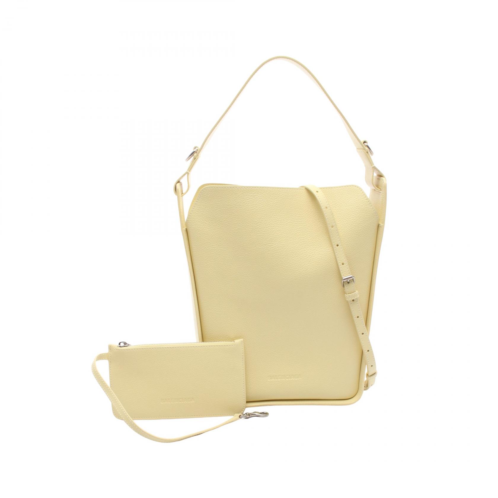 【ポイント5倍／～4/10(金)23:59】バレンシアガ BALENCIAGA TOOL2.0 ツール スモール ノース サウス トートバッグ バッグ レザー レディース イエロー系 669920 【中古】