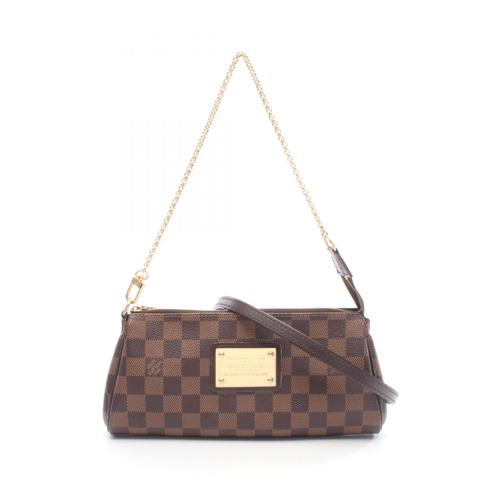 【15%OFFクーポン対象】ルイ・ヴィトン LOUIS VUITTON エヴァ ハンドバッグ バッグ PVCコーティングキャンバス レザー ダミエ レディース ブラウン系 N55213 【中古】