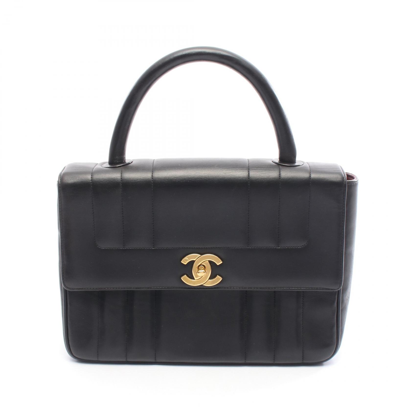 【15%OFFクーポン対象】シャネル CHANEL マドモアゼル ハンドバッグ バッグ ラムスキン（羊革） レディース ブラック系 【中古】