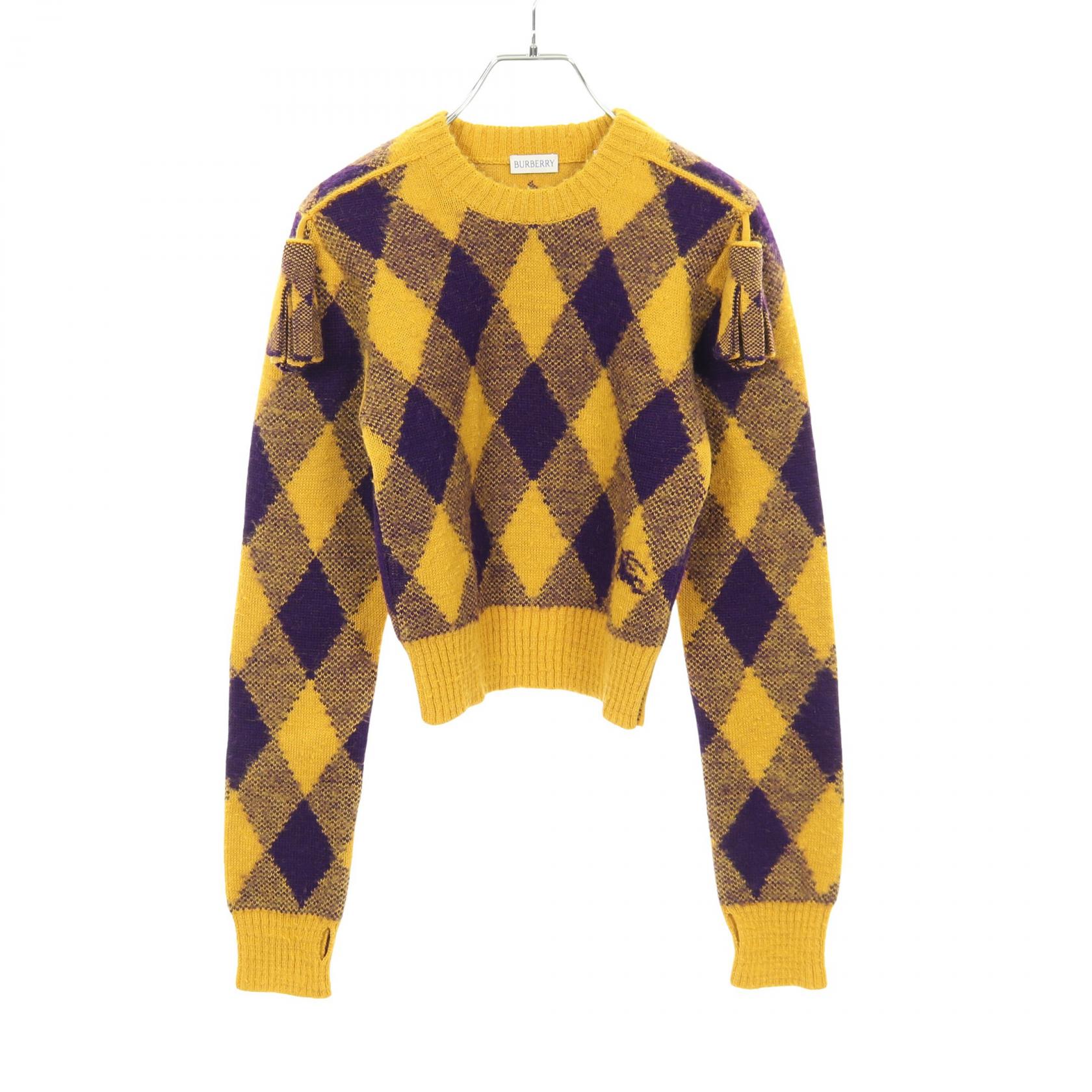 【SALE／5千円OFFクーポン】バーバリー BURBERRY ニット 衣料品 トップス ウール レディース イエロー系 / パープル系 【中古】