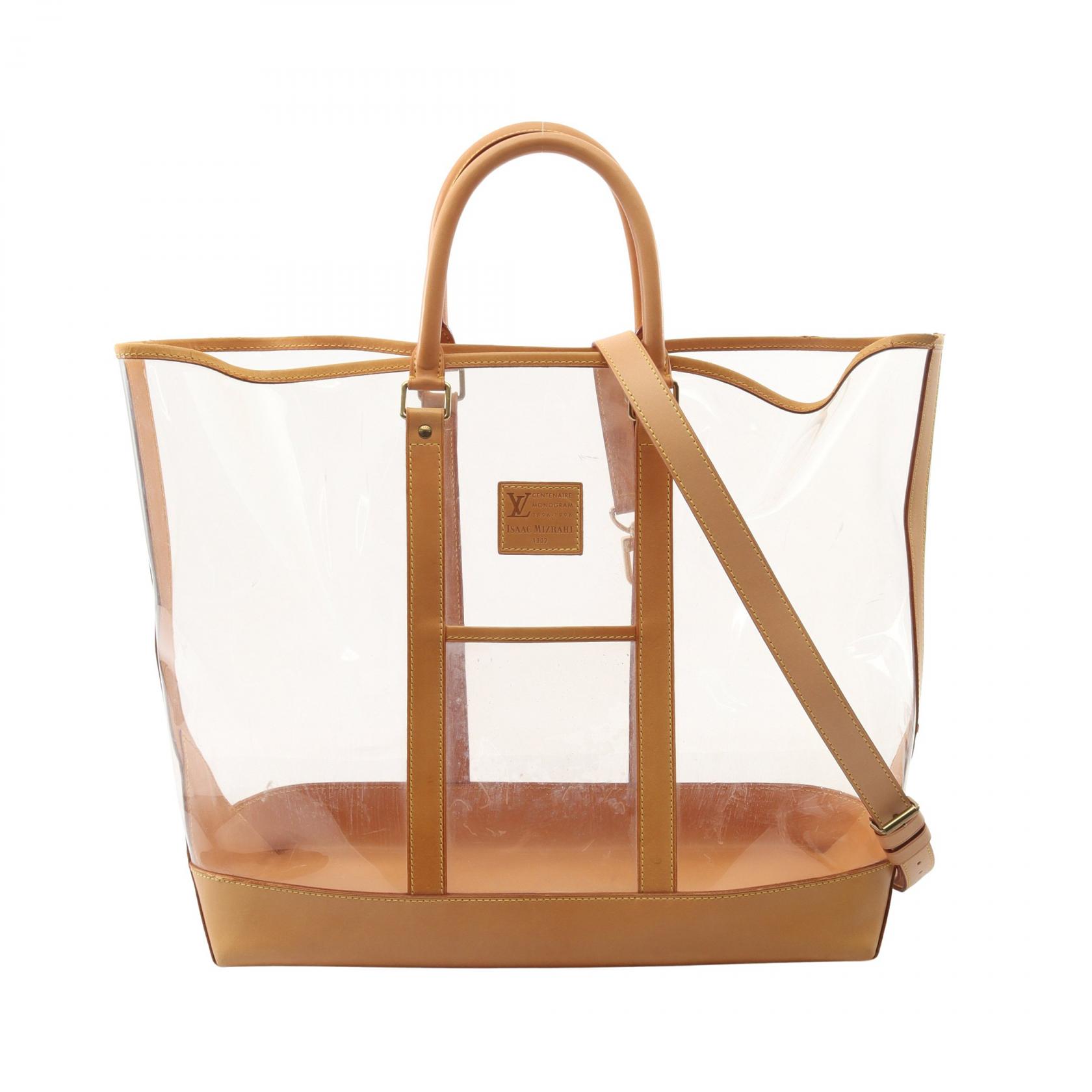 ≪15%OFFクーポン 7/19 20時～7/26 9:59≫ルイ・ヴィトン LOUIS VUITTON SEVEN DESIGNERS ISAAC MIZRAHI トートバッグ バッグ ビニール レザー レディース クリア系 / ブラウン系 M99027 【中古】｜Mike Museum