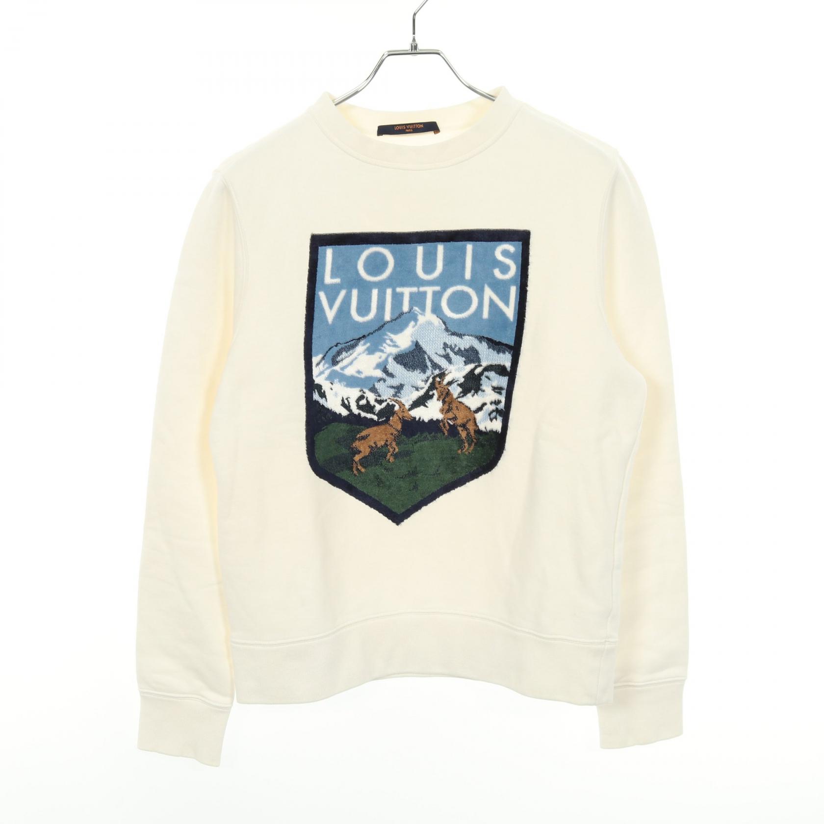 ≪20%OFFクーポン 7/19 20時~7/26 9:59≫ルイ・ヴィトン LOUIS VUITTON ナショナルパーク スウェット 衣料品 トップス コットン レーヨン メンズ ホワイト系 / マルチカラー HFY68WHXU 【中古】|Mike Museum