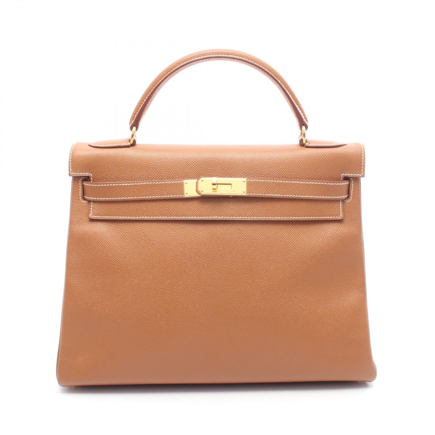 【SALE／10%OFFクーポン】エルメス HERMES ケリー32 ハンドバッグ バッグ レザー クシュベル クシュベル レディース ブラウン系 【中古】
