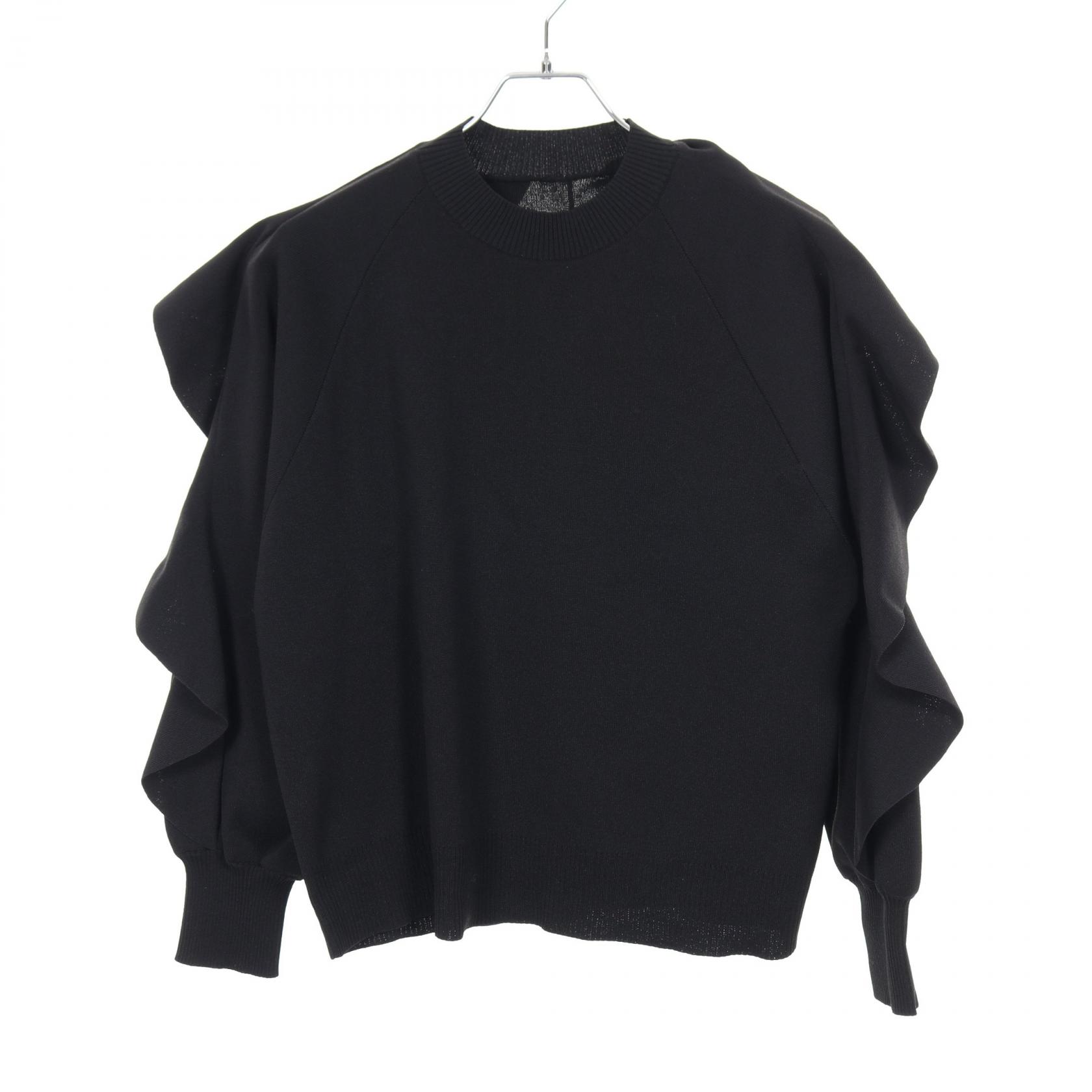 【30%OFFクーポン対象】アドーア ADORE ラッフル ニット 衣料品 トップス アセテート / ナイロン レディース ブラック系 【中古】