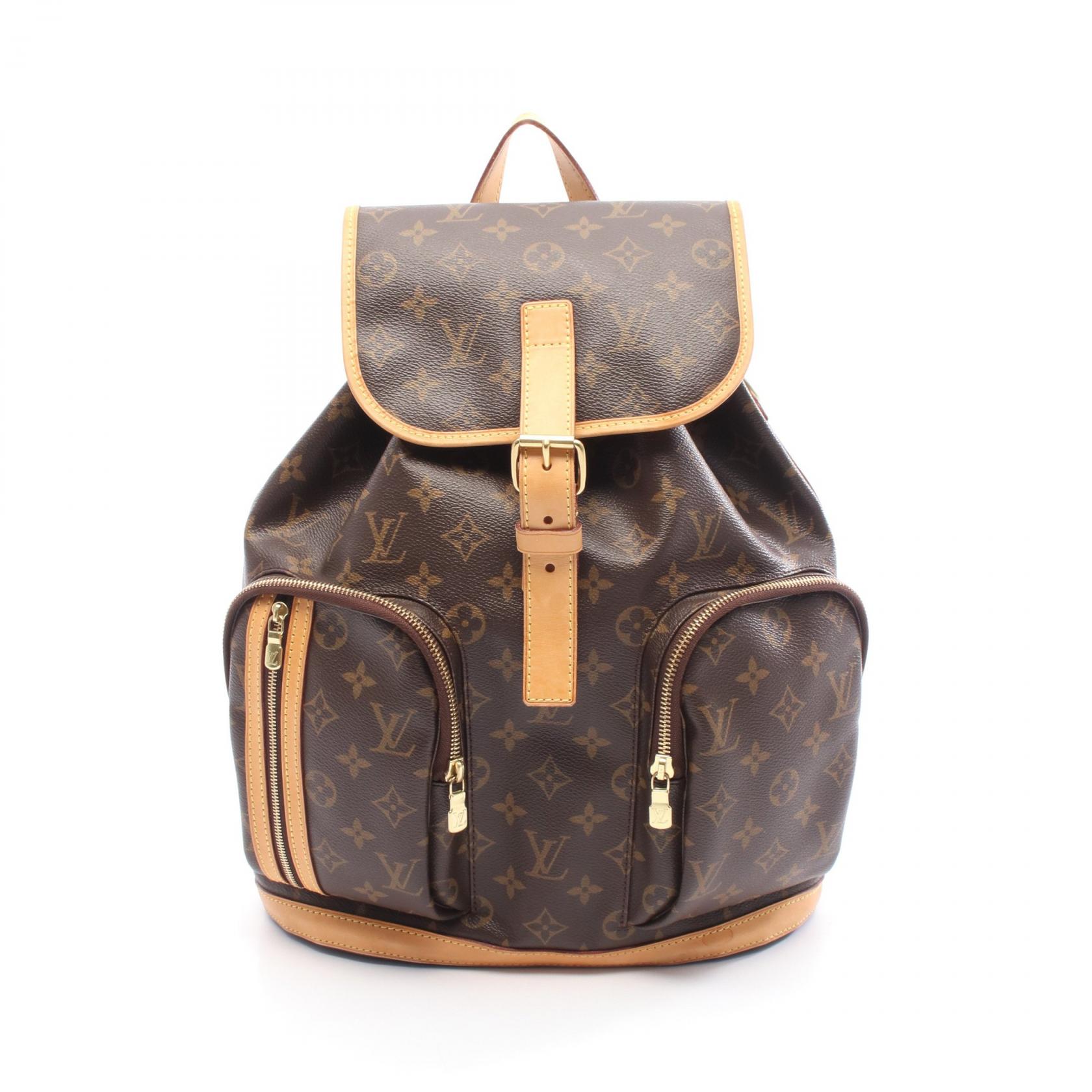 【SALE／2万円OFFクーポン】ルイ・ヴィトン LOUIS VUITTON サックアド ボスフォール リュックサック バックパック バッグ PVCコーティングキャンバス レザー モノグラム レディース ブラウン系 M40107 【中古】