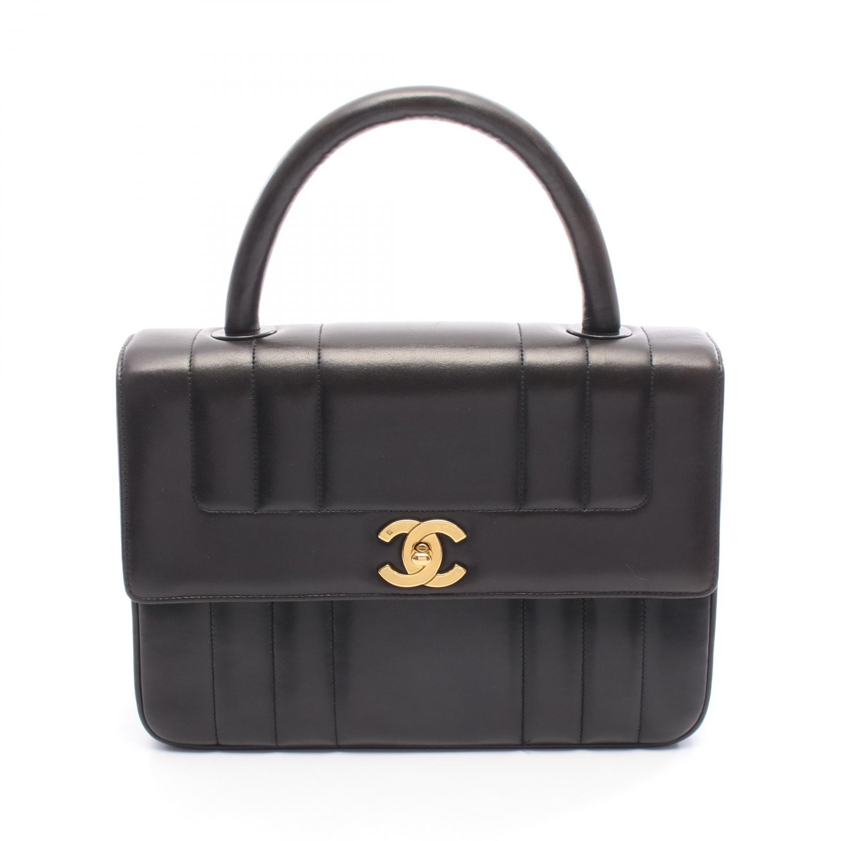 【15%OFFクーポン対象】シャネル CHANEL マドモアゼル ハンドバッグ バッグ ラムスキン（羊革） レディース ブラック系 【中古】