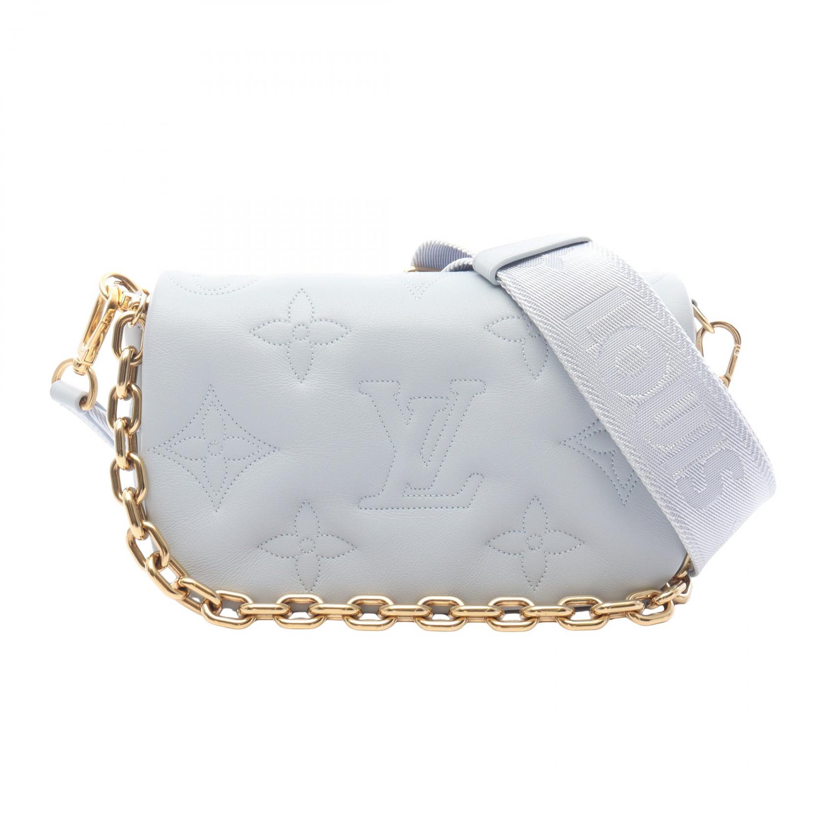 《全品5%クーポン×P5倍》ルイ・ヴィトン LOUIS VUITTON ウォレット オン ストラップ バブルグラム ブルーグラシエール ショルダーバッグ バッグ レザー レディース ブルー系 M81399 【中古】