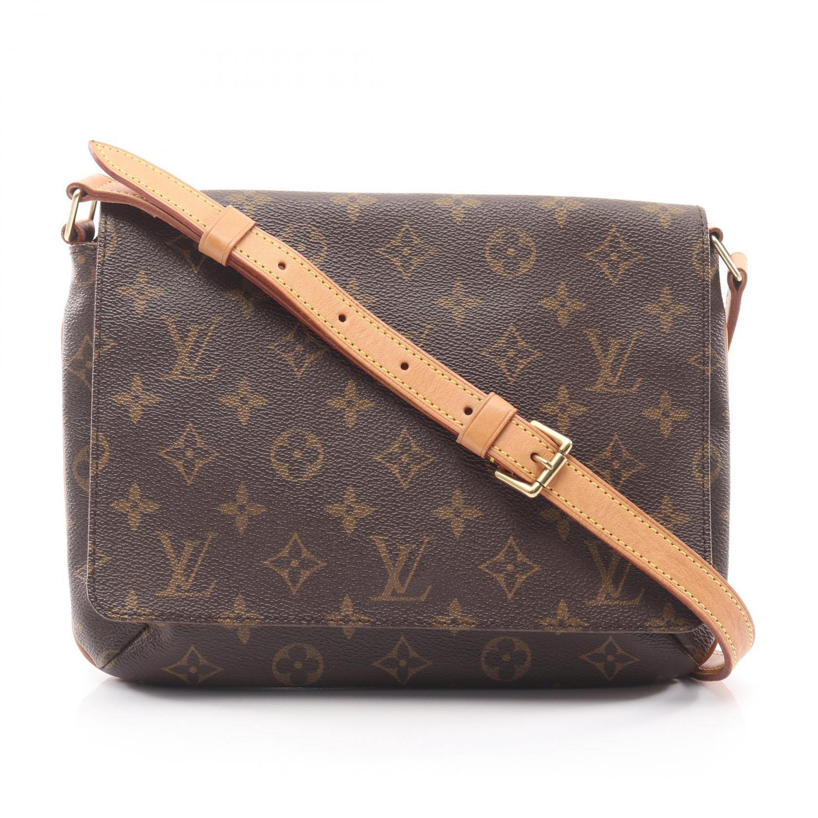 【15%OFFクーポン対象】ルイ・ヴィトン LOUIS VUITTON ミュゼットタンゴ ショートストラップ ショルダーバッグ バッグ PVCコーティングキャンバス レザー モノグラム レディース ブラウン系 M51257 【中古】