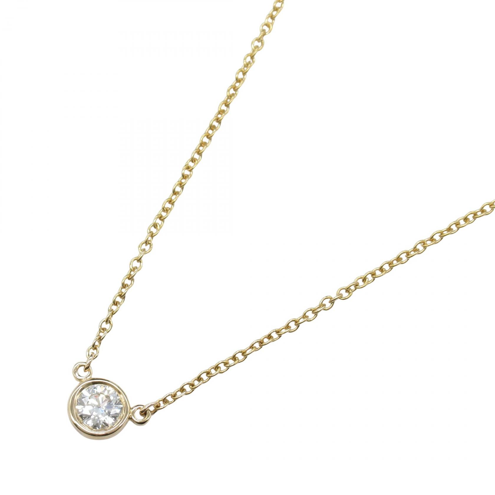【15%OFFクーポン対象】ティファニー TIFFANY＆CO バイザヤードネックレス ネックレス ジュエリー K18（イエローゴールド） ダイヤモンド レディース ゴールド系 / クリア系 【中古】
