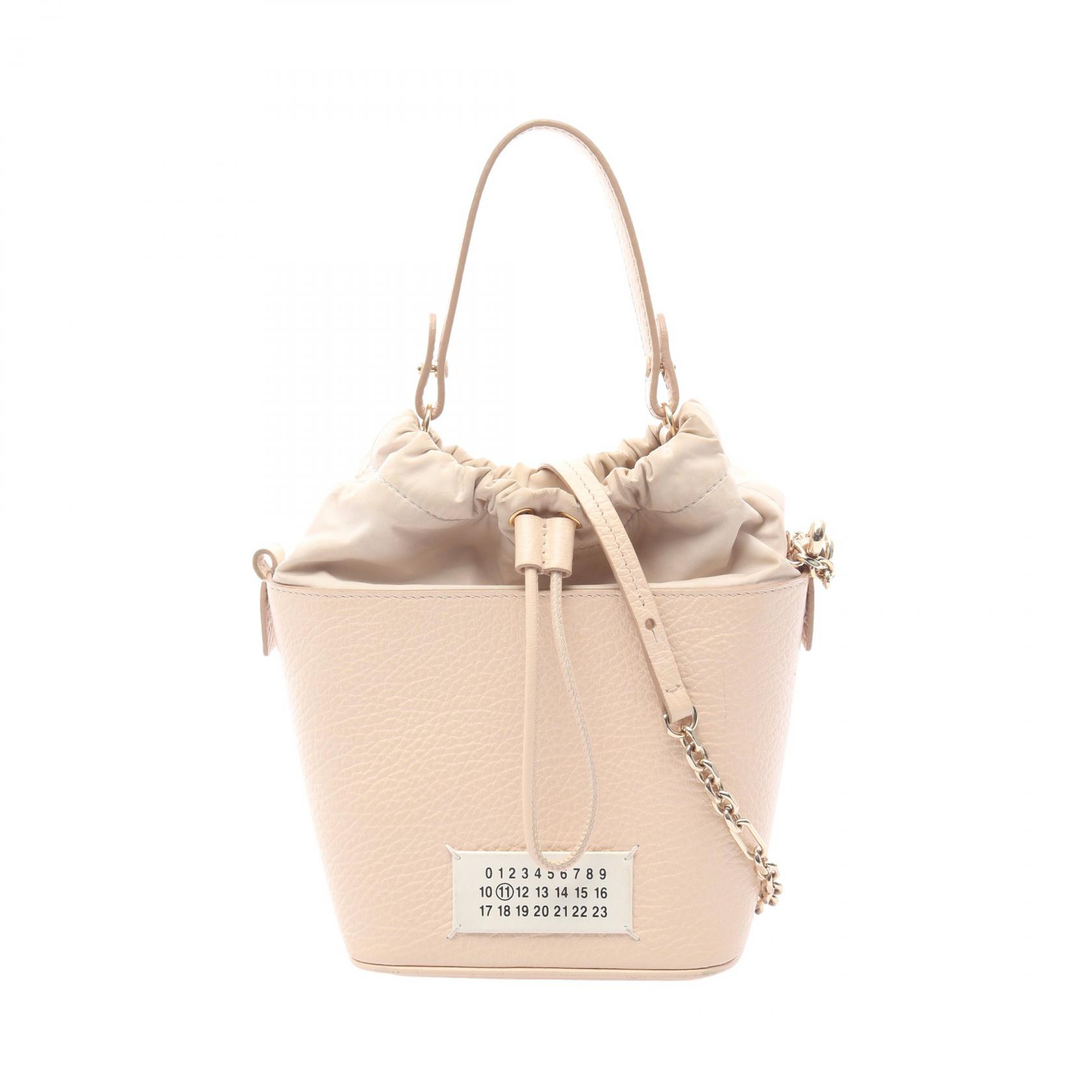 【20%OFFクーポン対象】メゾンマルジェラ11 Maison Margiela 11 5AC バケットバッグ ハンドバッグ バッグ レザー レディース ベージュ系 【中古】