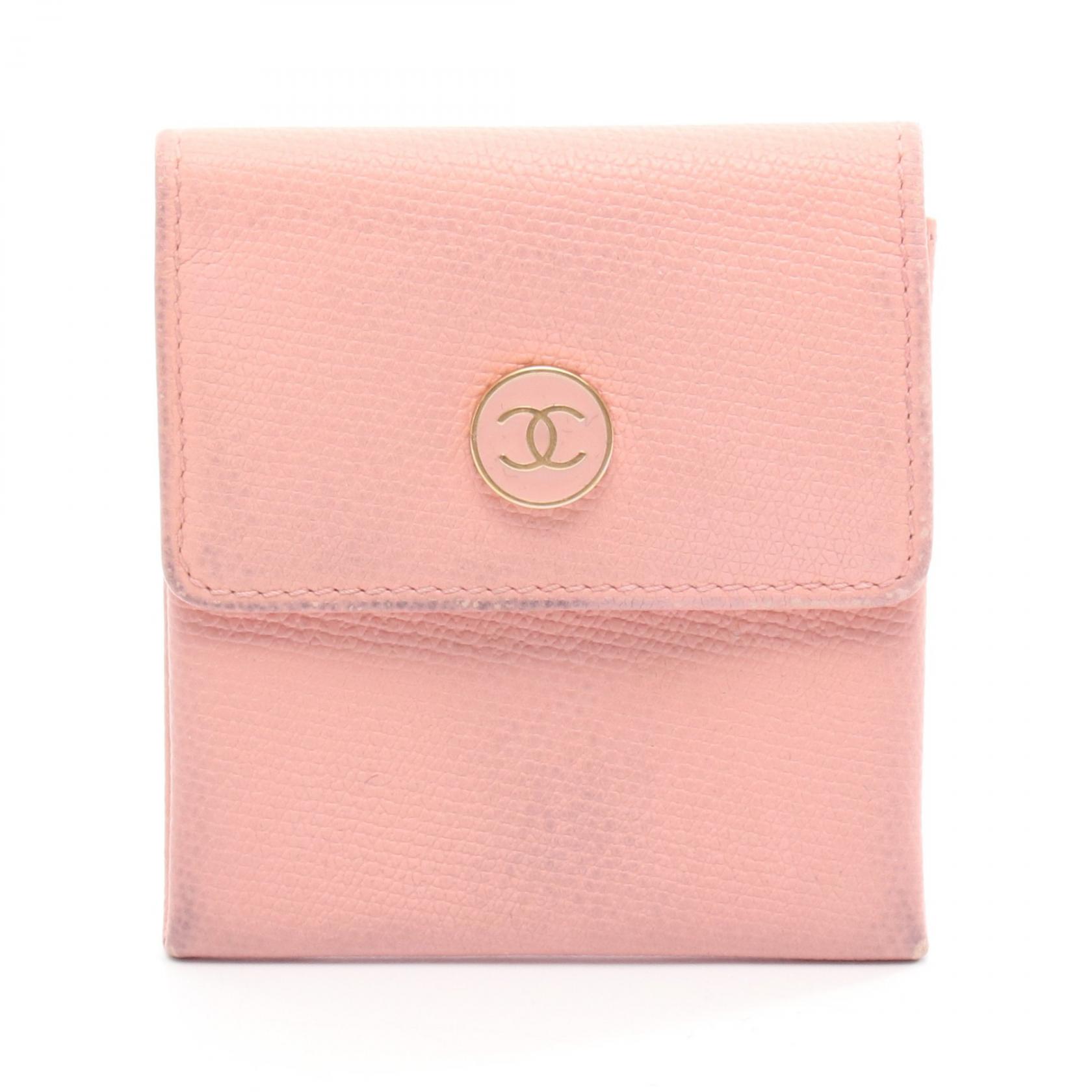シャネル CHANEL ココボタン コインケース 財布 レザー レディース ピンク系 【中古】