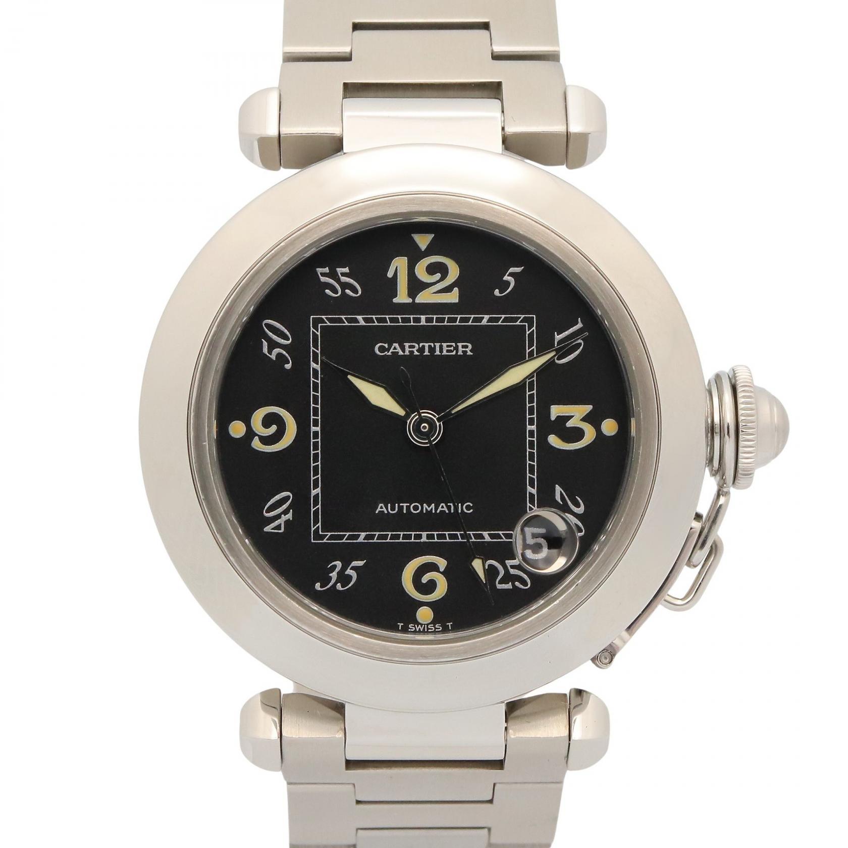 【SALE／10%OFFクーポン】カルティエ CARTIER パシャC 腕時計 時計 ステンレススチール ボーイズ ブラック系 W31043M7 【中古】