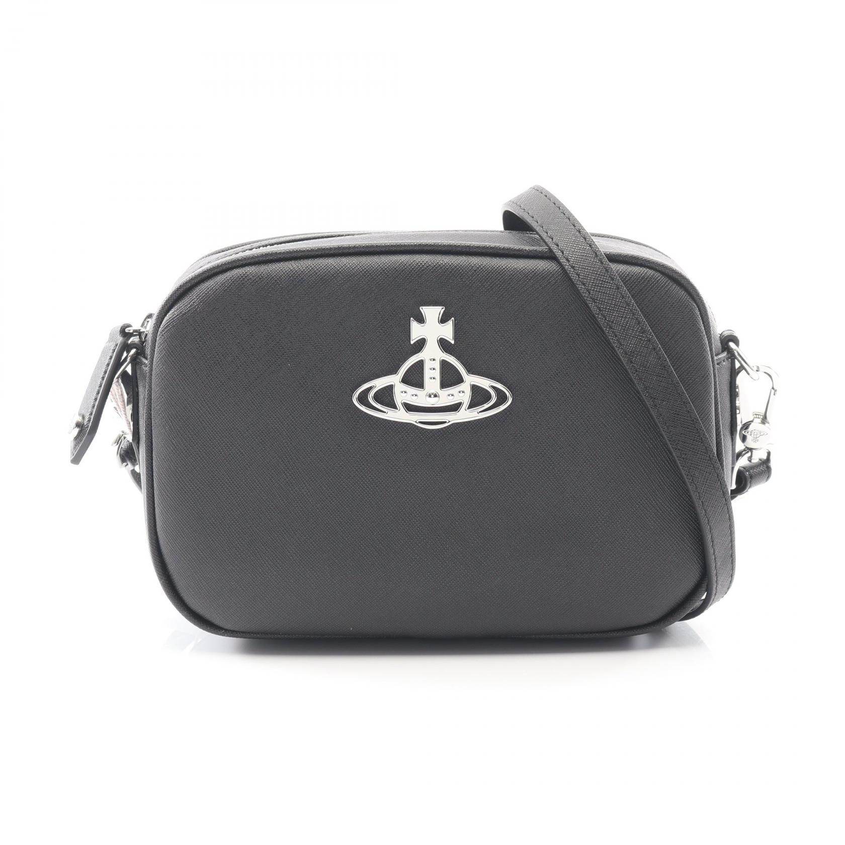 ≪10%OFFクーポン 7/19 20時～7/26 9:59≫ヴィヴィアンウエストウッド Vivienne Westwood ANNA CAMERA BAG ショルダーバッグ バッグ フェイクレザー レディース ブラック系 48020003US0021N401 【新品】｜Mike Museum