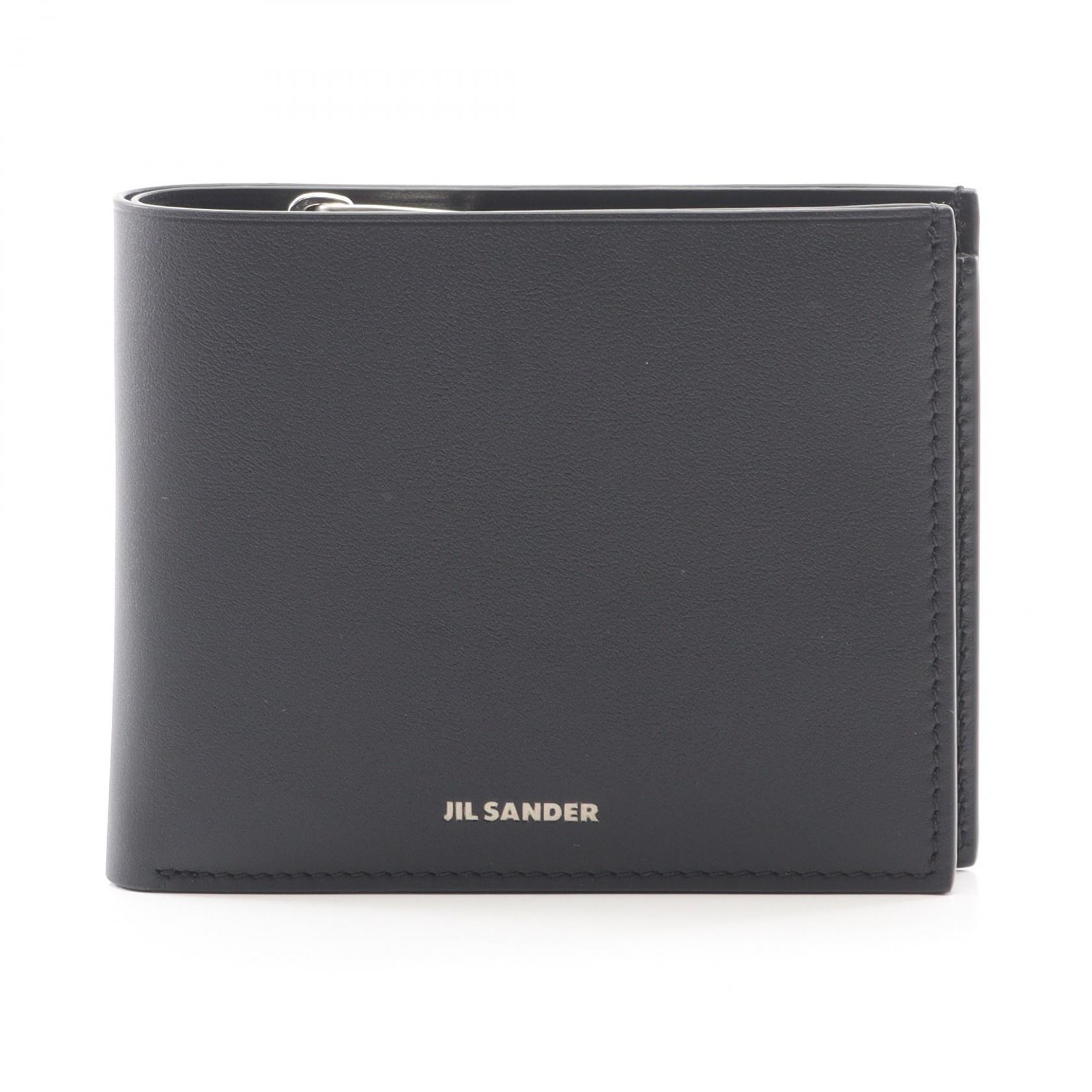 【15%OFFクーポン対象】ジルサンダー JIL SANDER ZIP POCKET WALLET 二つ折り財布 財布 レザー メンズ ブラック系 J25UI0002P5995001 【新品】