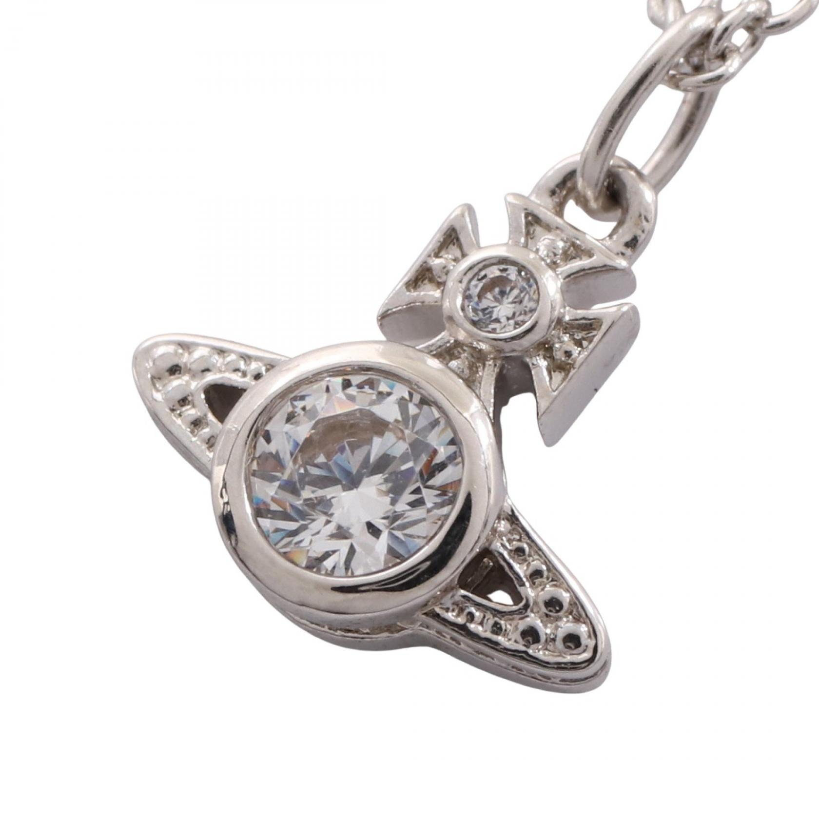 ≪2千円OFFクーポン 7/19 20時~7/26 9:59≫ヴィヴィアンウエストウッド Vivienne Westwood オーブ ネックレス ジュエリー ステンレススチール ラインストーン レディース シルバー系 / クリア系 63020278P102 【新品】|Mike Museum