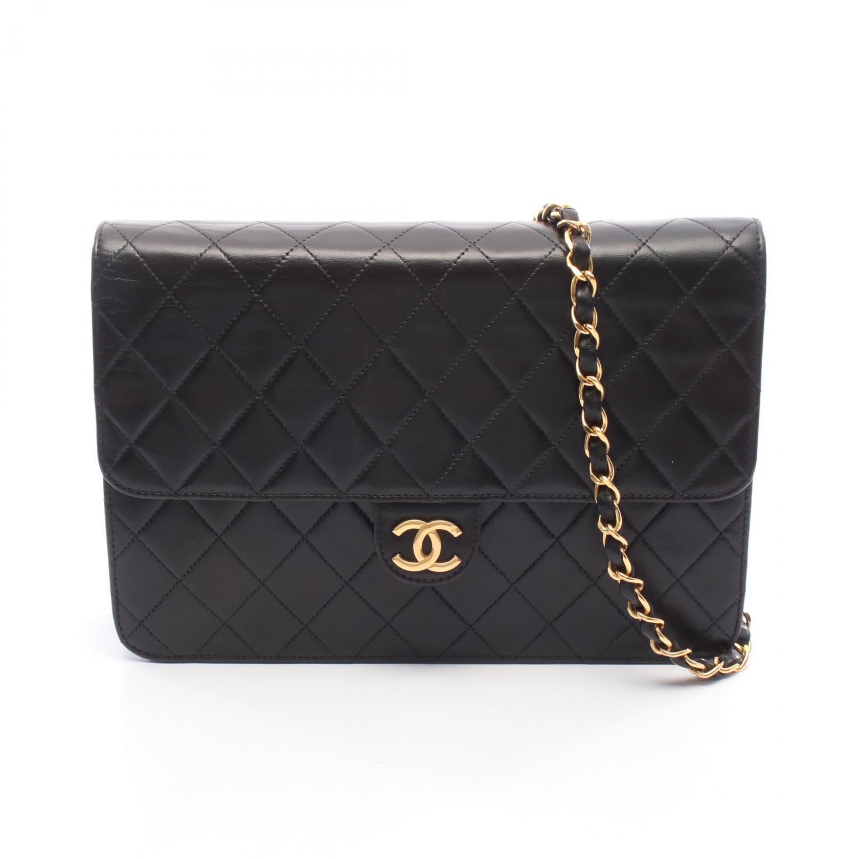 ≪10%OFFクーポン 7/19 20時～7/26 9:59≫シャネル CHANEL マトラッセ ショルダーバッグ バッグ ラムスキン（羊革） レディース ブラック系 【中古】｜Mike Museum